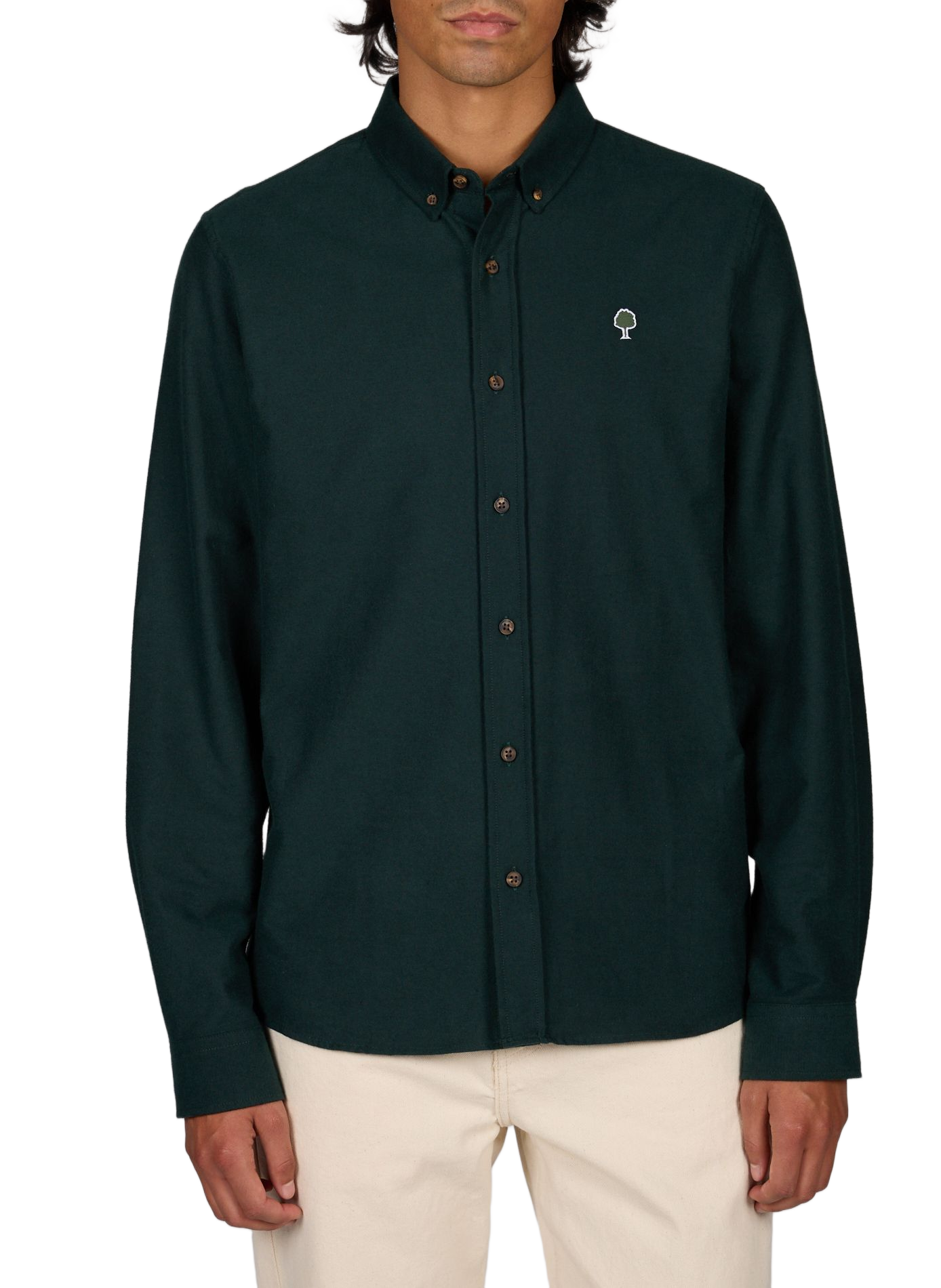Straight cotton shirt FAGUO Green