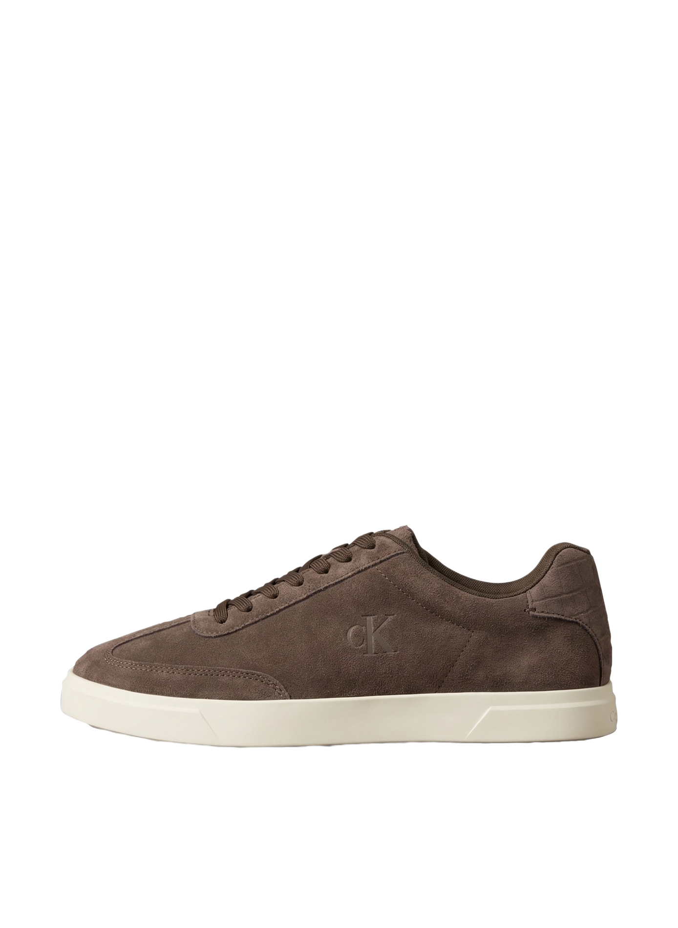 Zapatillas bajas de cuero gamuzado CALVIN KLEIN Marrón