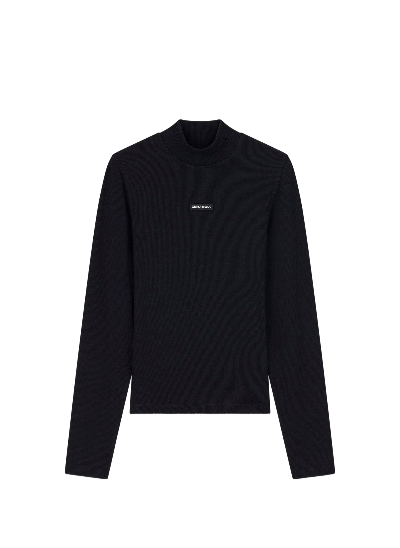Embroidered high-neck jumper in cotton blend GUESS Black