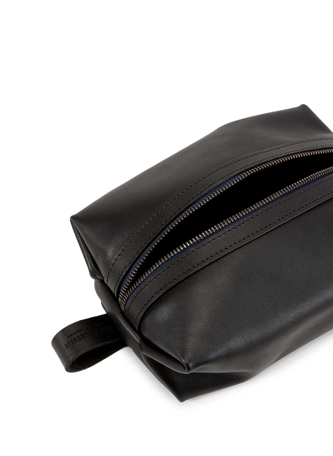 Zazou leather toiletry bag BLEU DE CHAUFFE Black