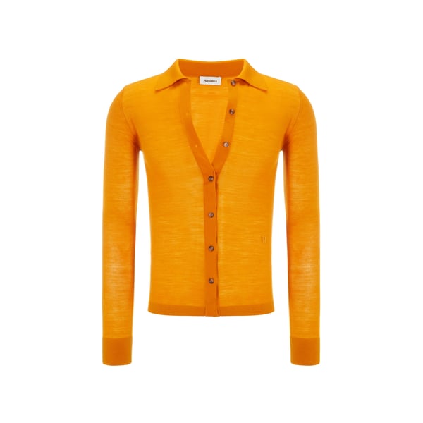 Cardigan chemise en laine mérinos