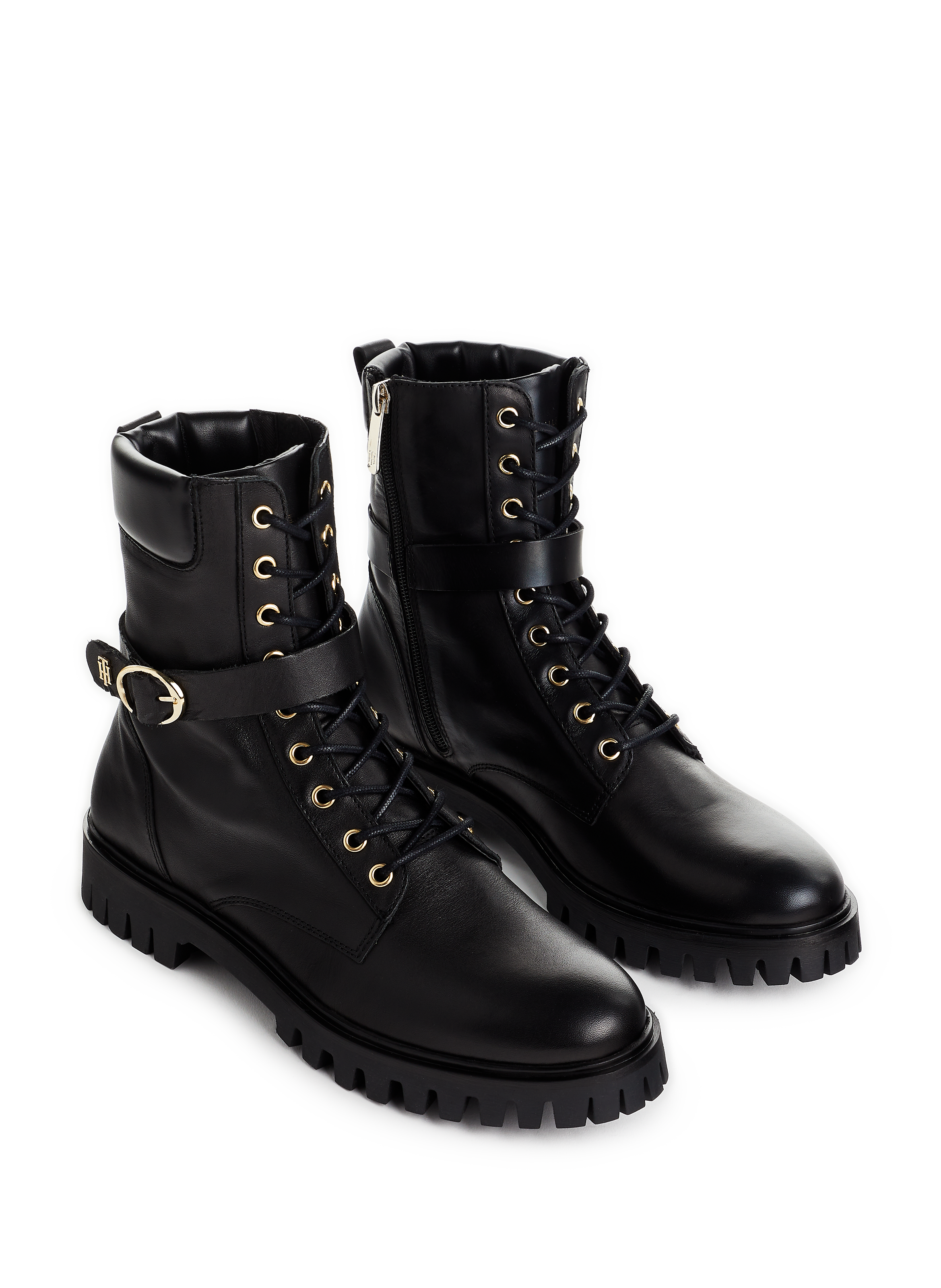 Bottines à lacets en cuir