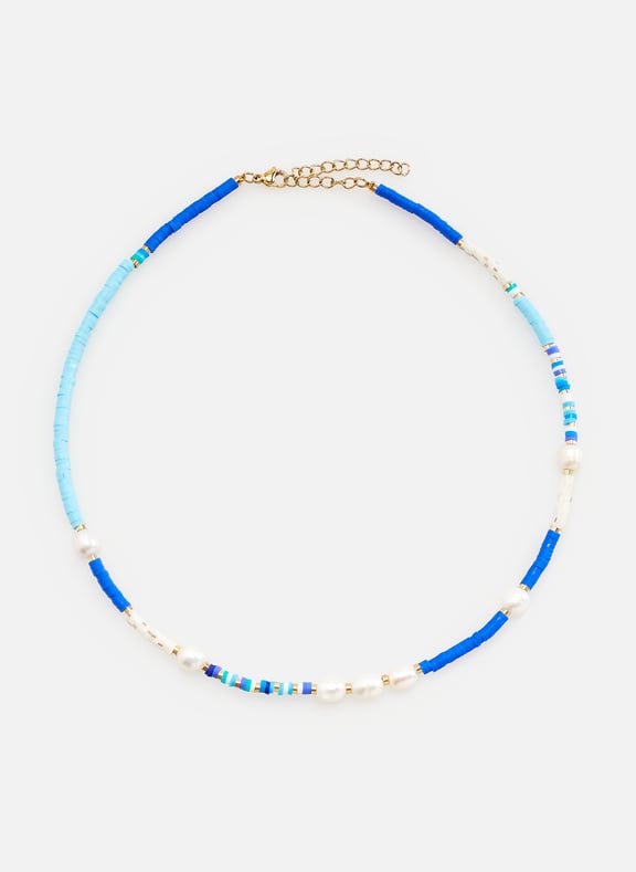 Collier de perles fantaisie Bleu by AU PRINTEMPS PARIS AU PRINTEMPS PARIS Collier de perles fantaisie Bleu