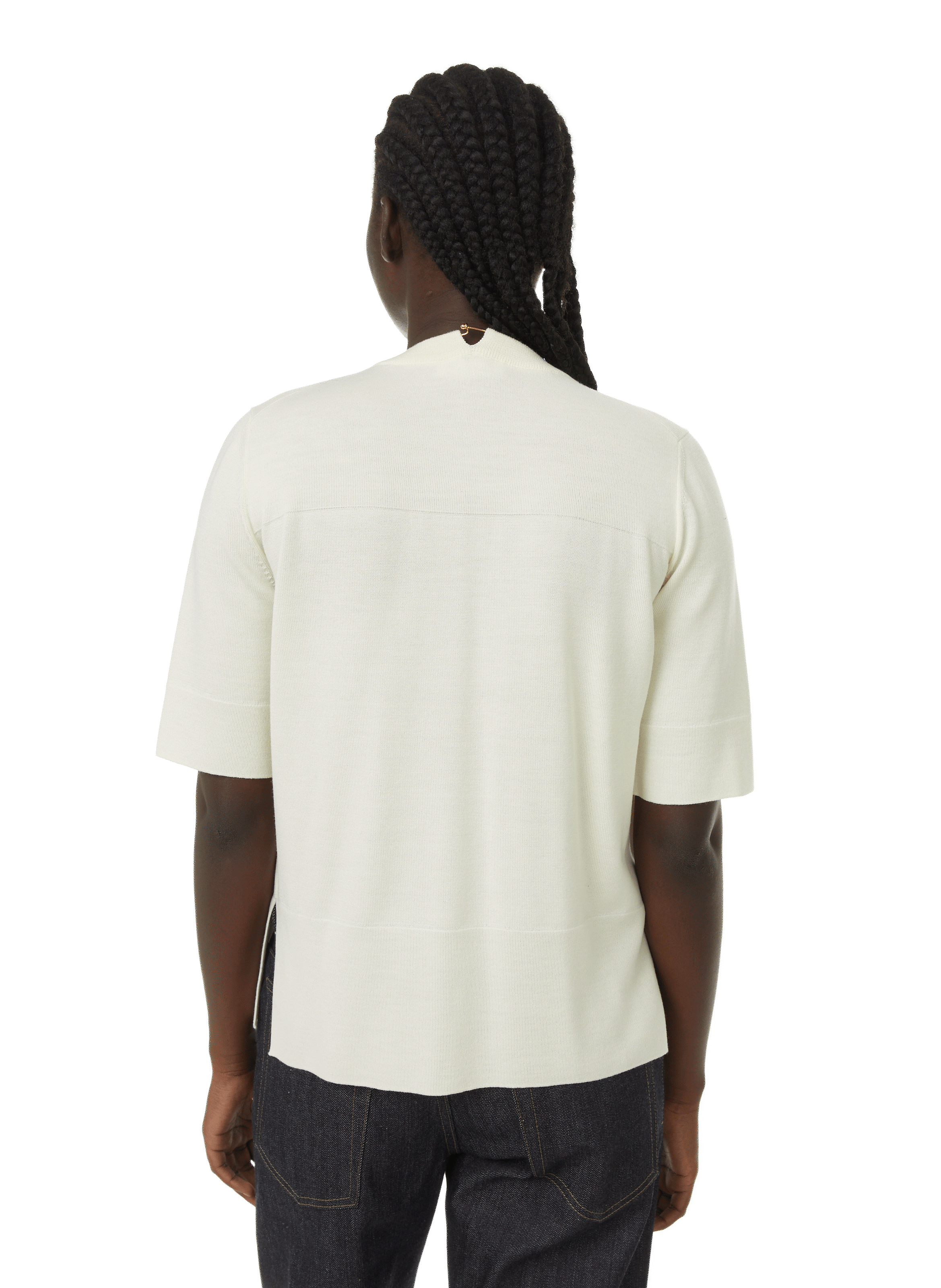 Virgin wool knit T-shirt JIL SANDER White