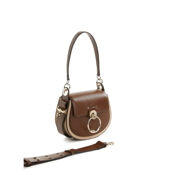 Chloé Tess Leather Handbag In Brown
