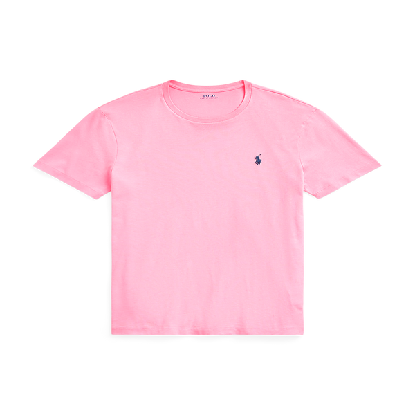 Polo Ralph Lauren Patchwork-effect Cotton T-shirt In Pink