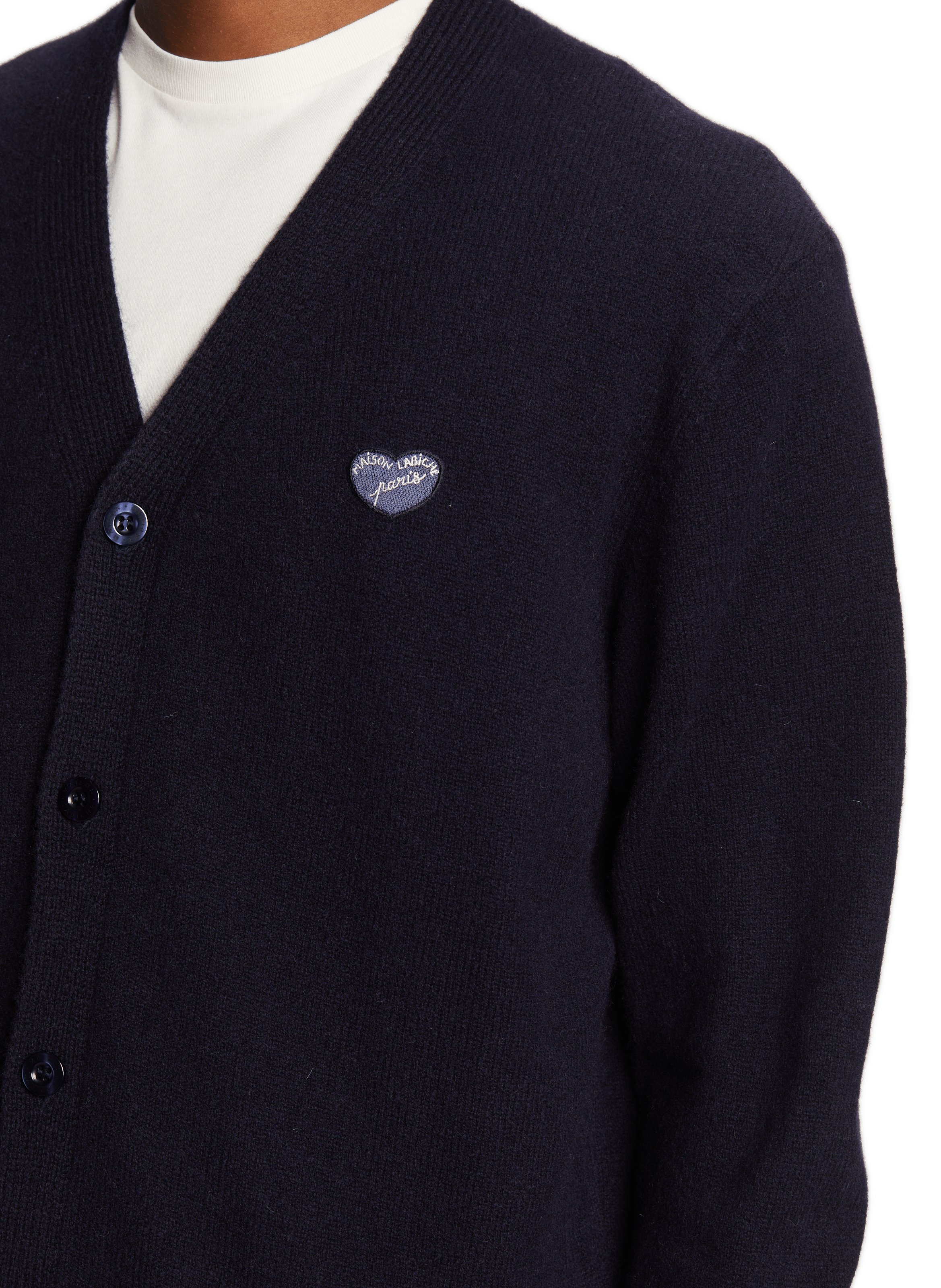 Cardigan en laine vierge  MAISON LABICHE Bleu