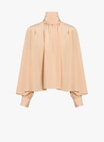 Blouse lavallière asymétrique en soie | CHLOÉ