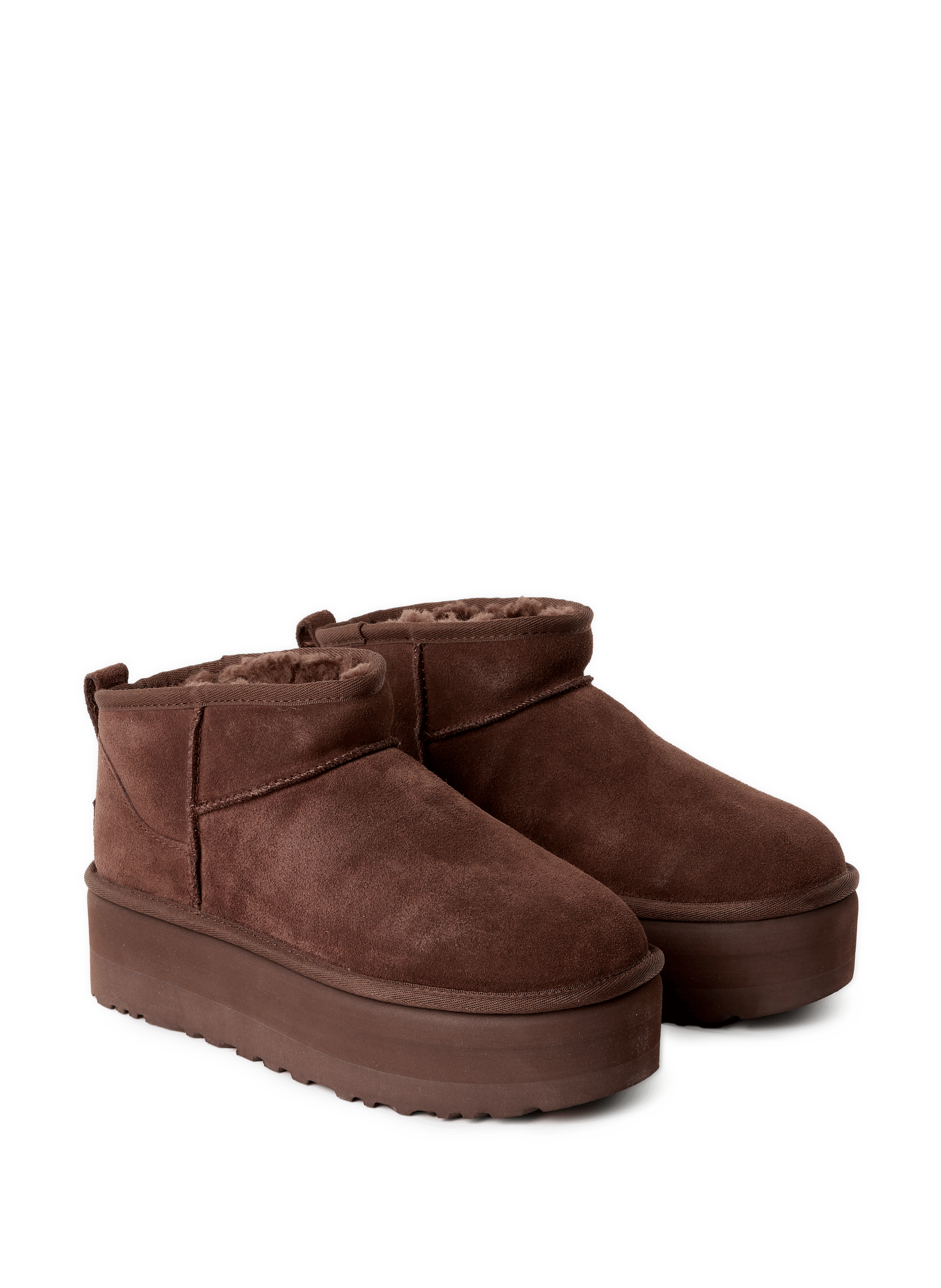 Bottines Classic Ultra mini en cuir UGG Marron