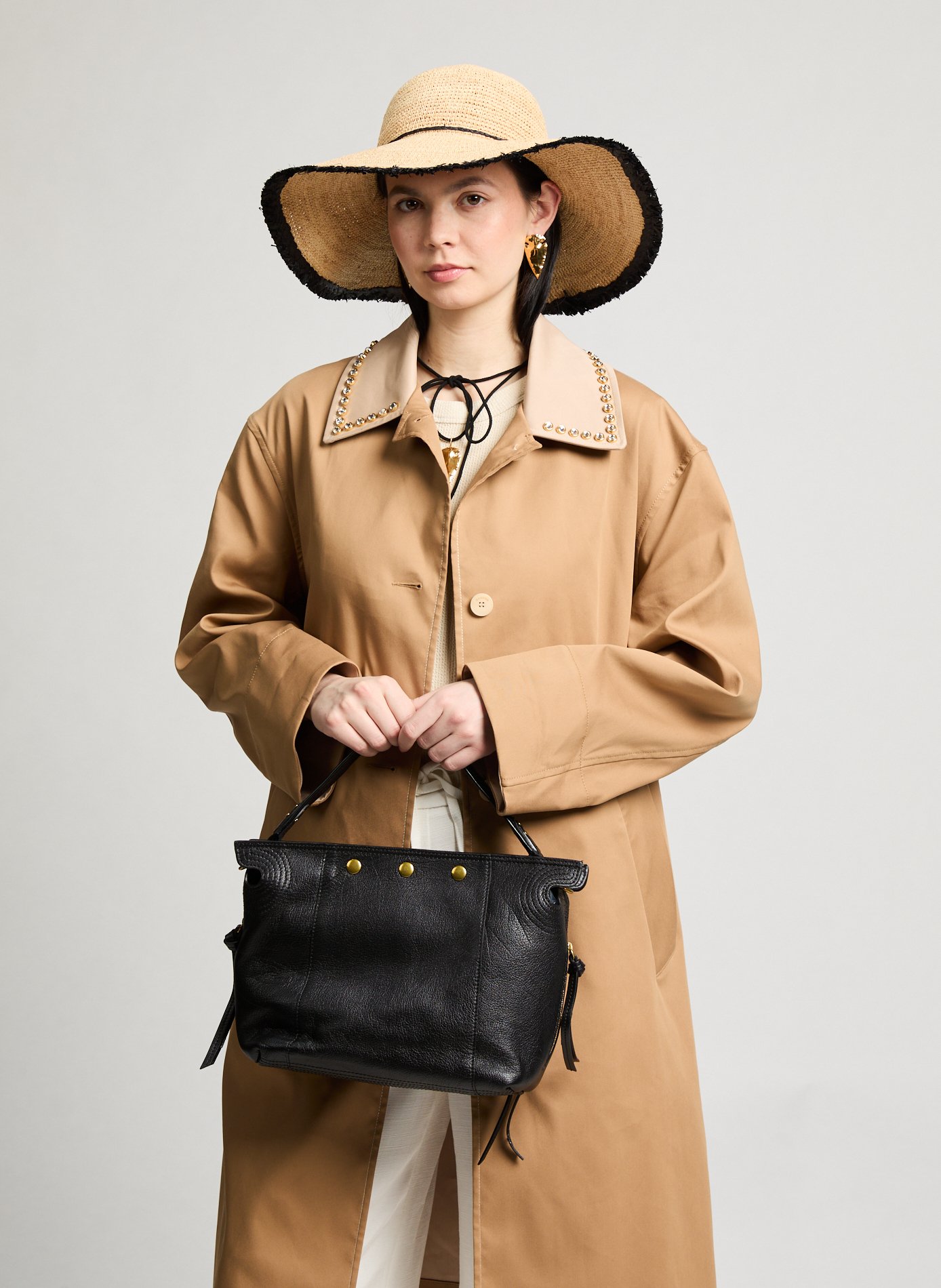 Sac porté épaule Lucky Hobo en cuir de buffle JÉRÔME DREYFUSS Noir