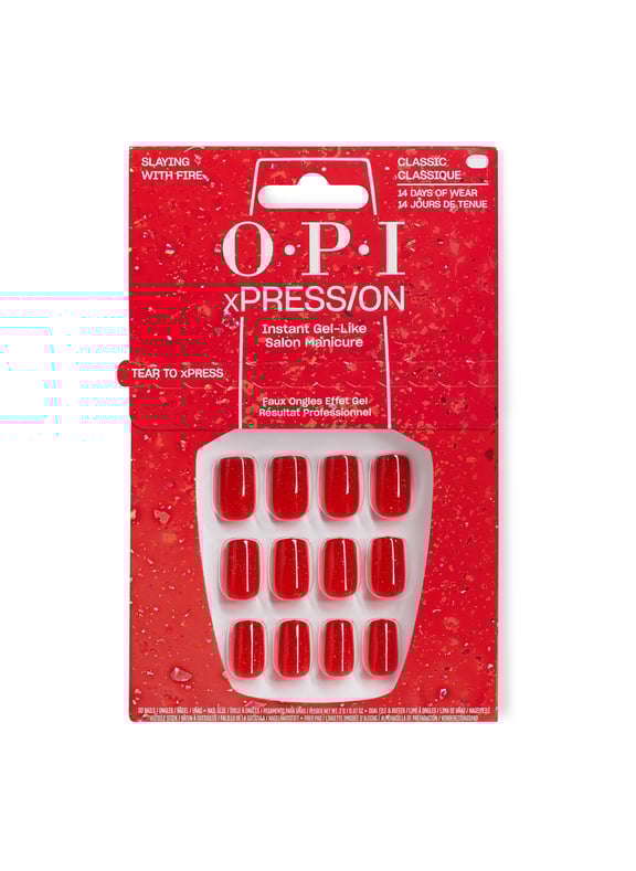 Slaying with Fire - Reusable Fake Nails Red by OPI OPI Slaying with Fire - Reusable Fake Nails Red