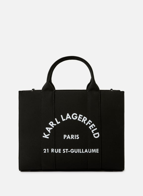 Sac cabas en coton Noir by KARL LAGERFELD KARL LAGERFELD Sac cabas en coton Noir