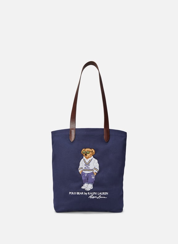 Logo tote bag Blue by POLO RALPH LAUREN POLO RALPH LAUREN Logo tote bag Blue