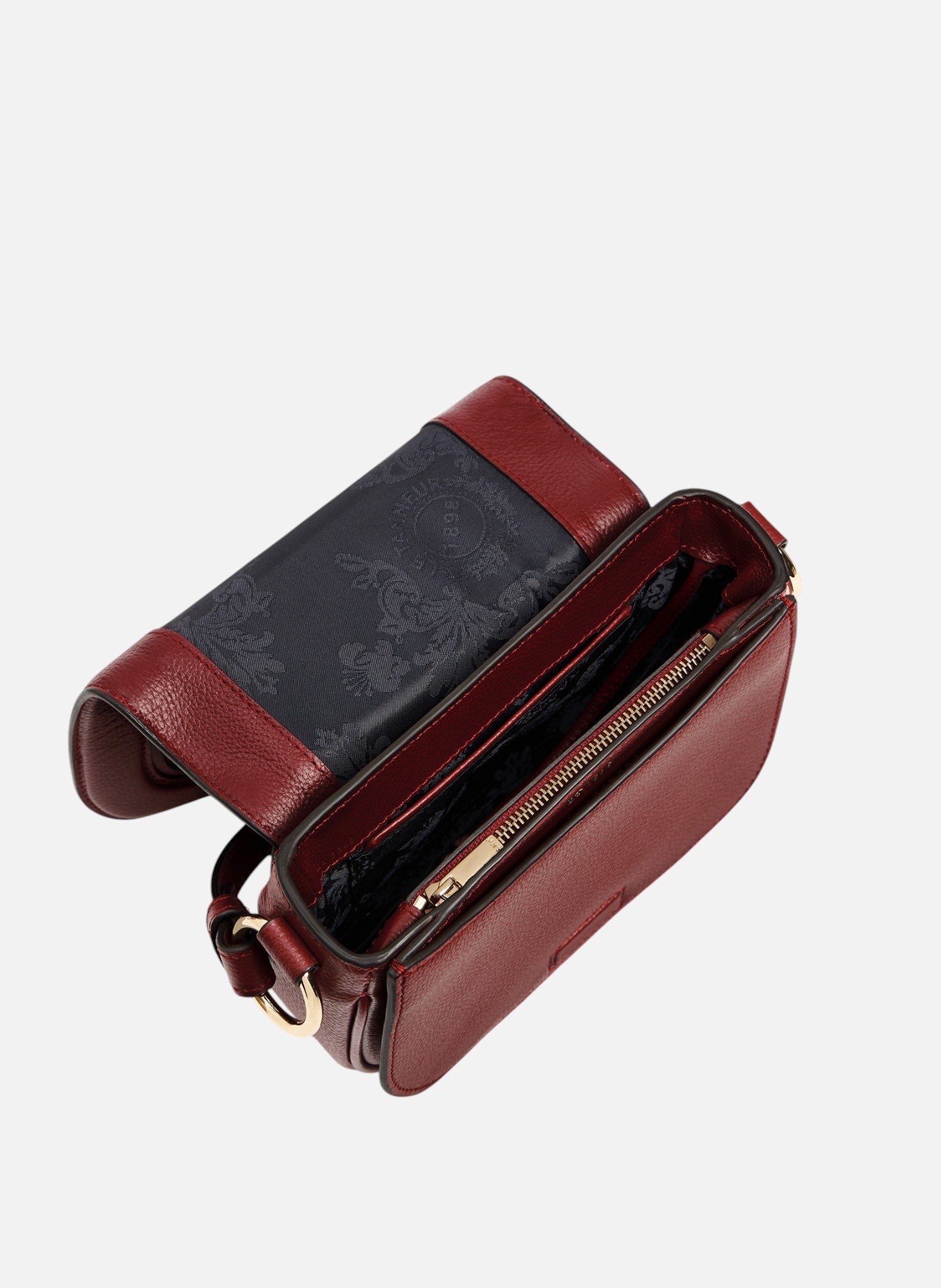 Petit sac bandoulière ella en cuir grainé LE TANNEUR Rouge