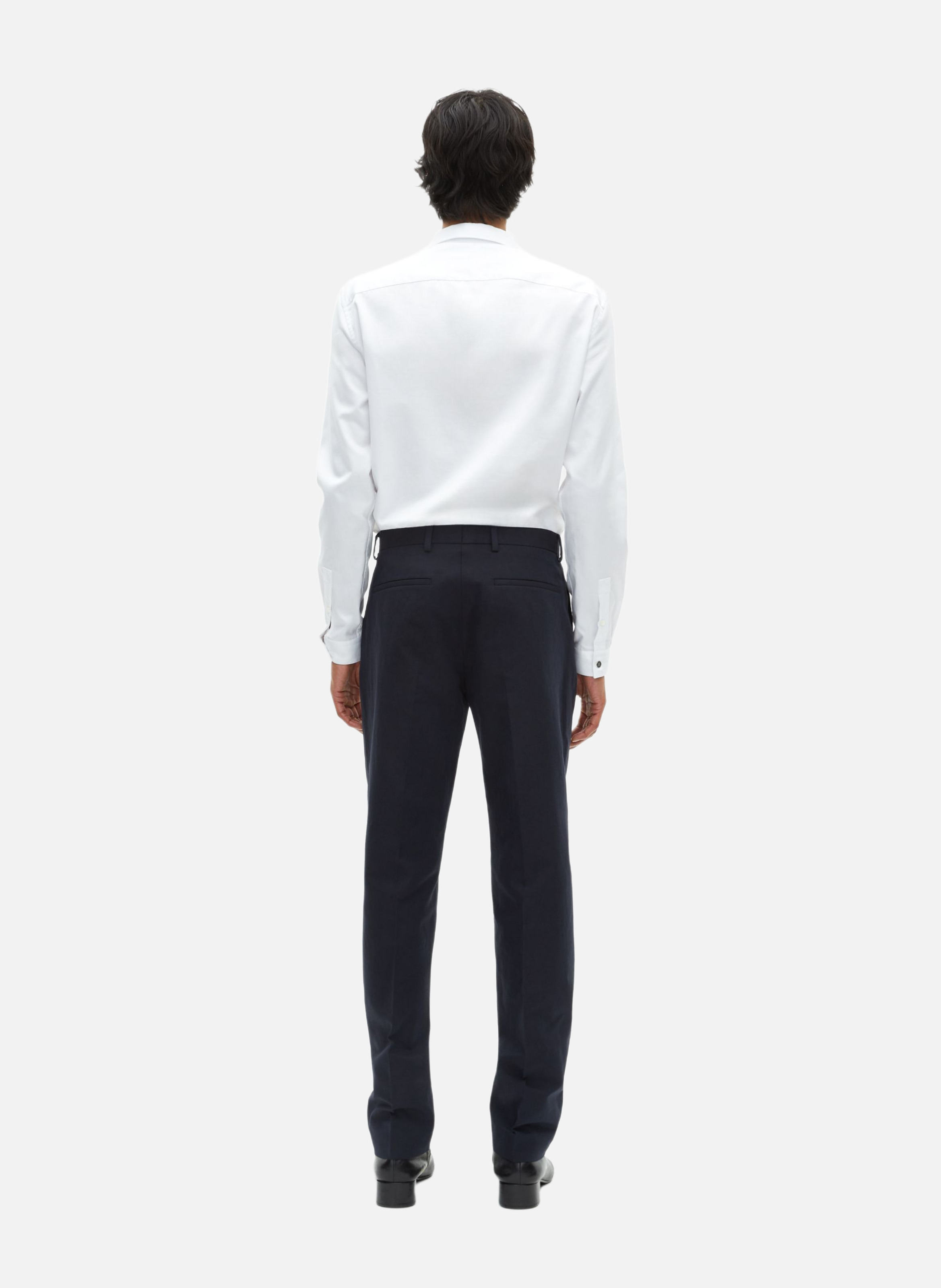 Pantalon de costume droit en coton lin THE KOOPLES Bleu