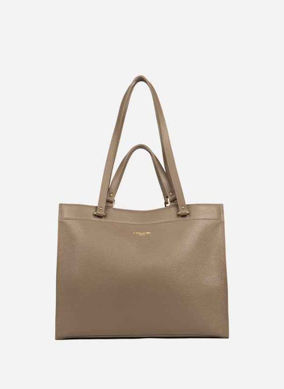 Très grand sac cabas épaule - foulonné double Marron by LANCASTER LANCASTER Très grand sac cabas épaule - foulonné double Marron