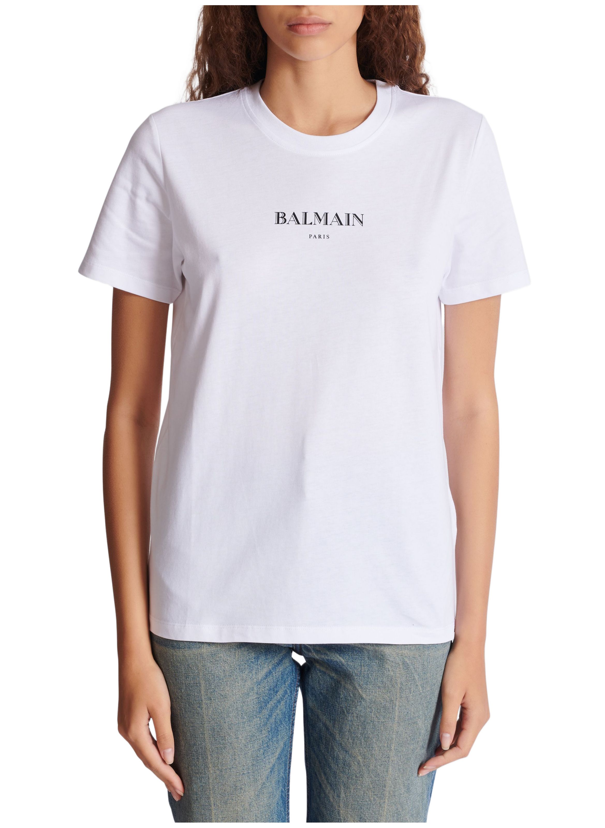 T-shirt avec imprimé balmain BALMAIN Blanc