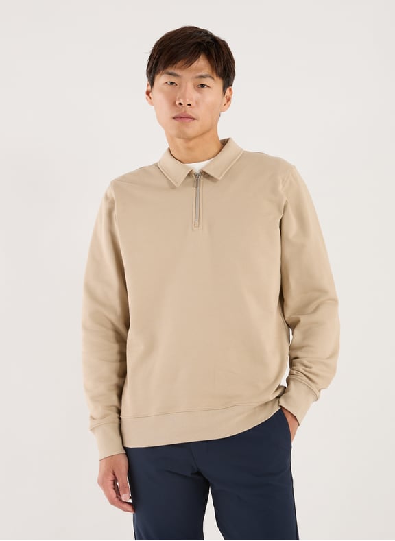 Sweatshirt col zippé en coton Marron by PAUL SMITH PAUL SMITH Sweatshirt col zippé en coton Marron