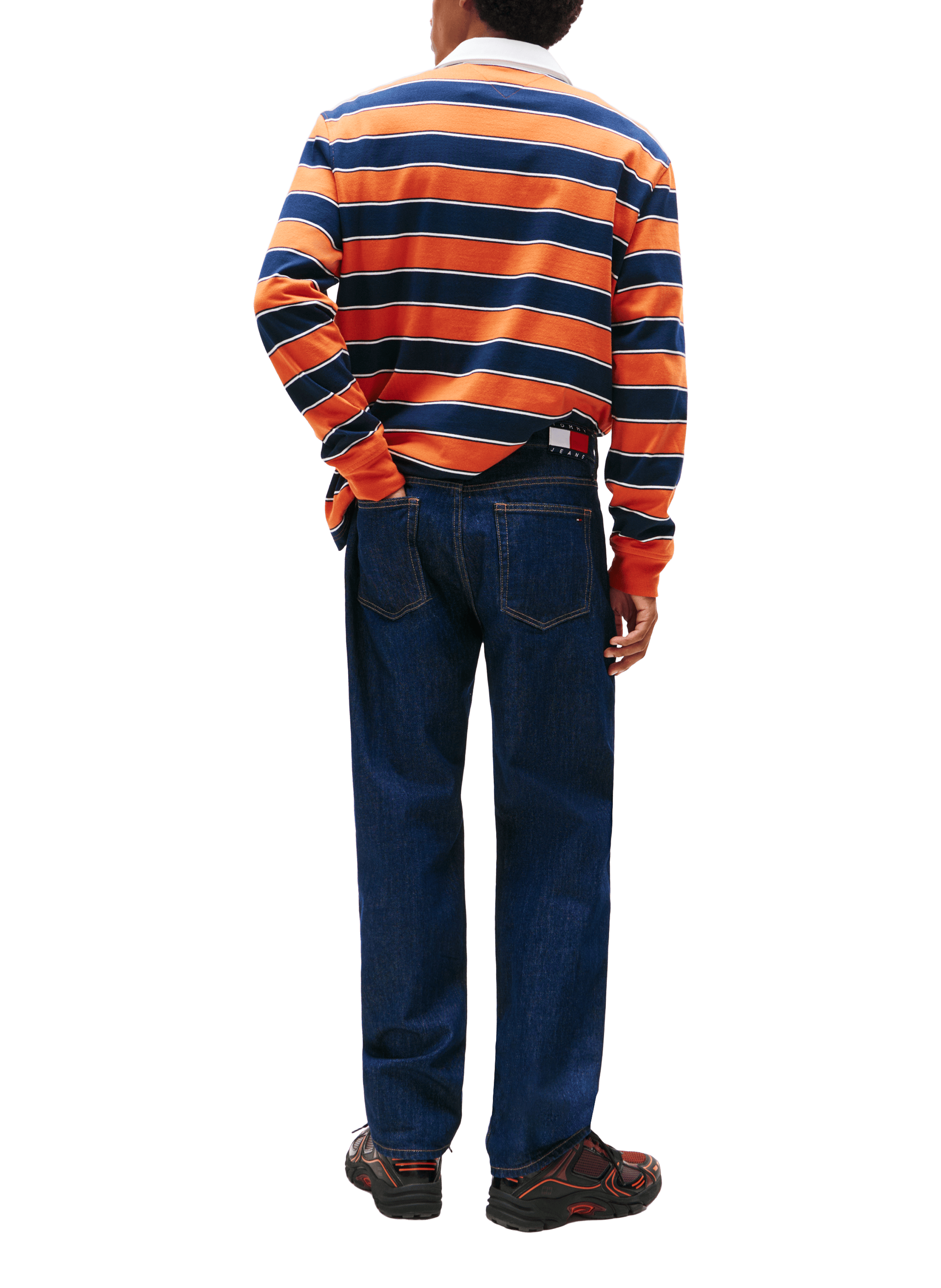 Five-pocket cotton blend jeans TOMMY HILFIGER Blue