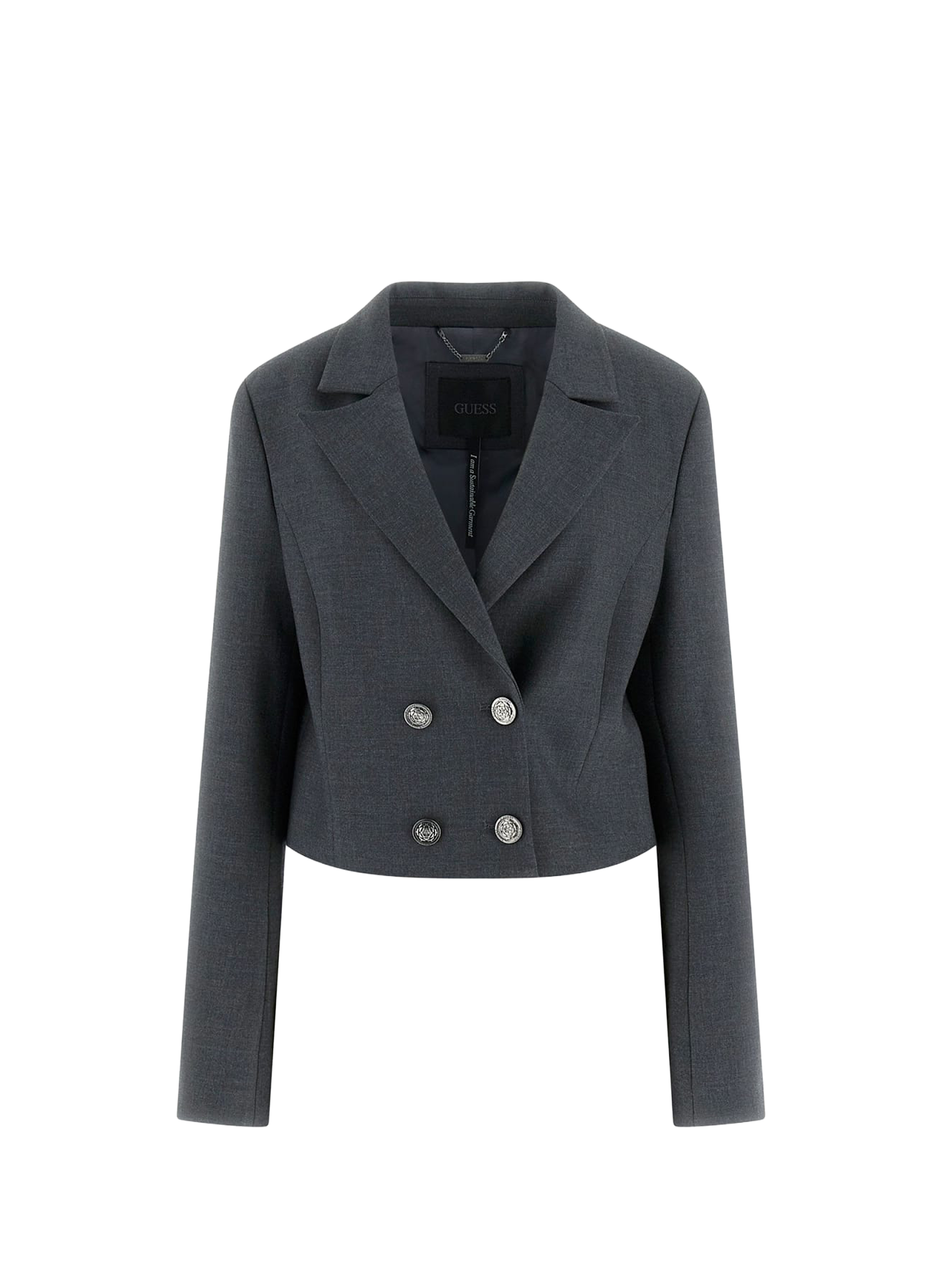 GUESS Short Flannel Blazer Grey