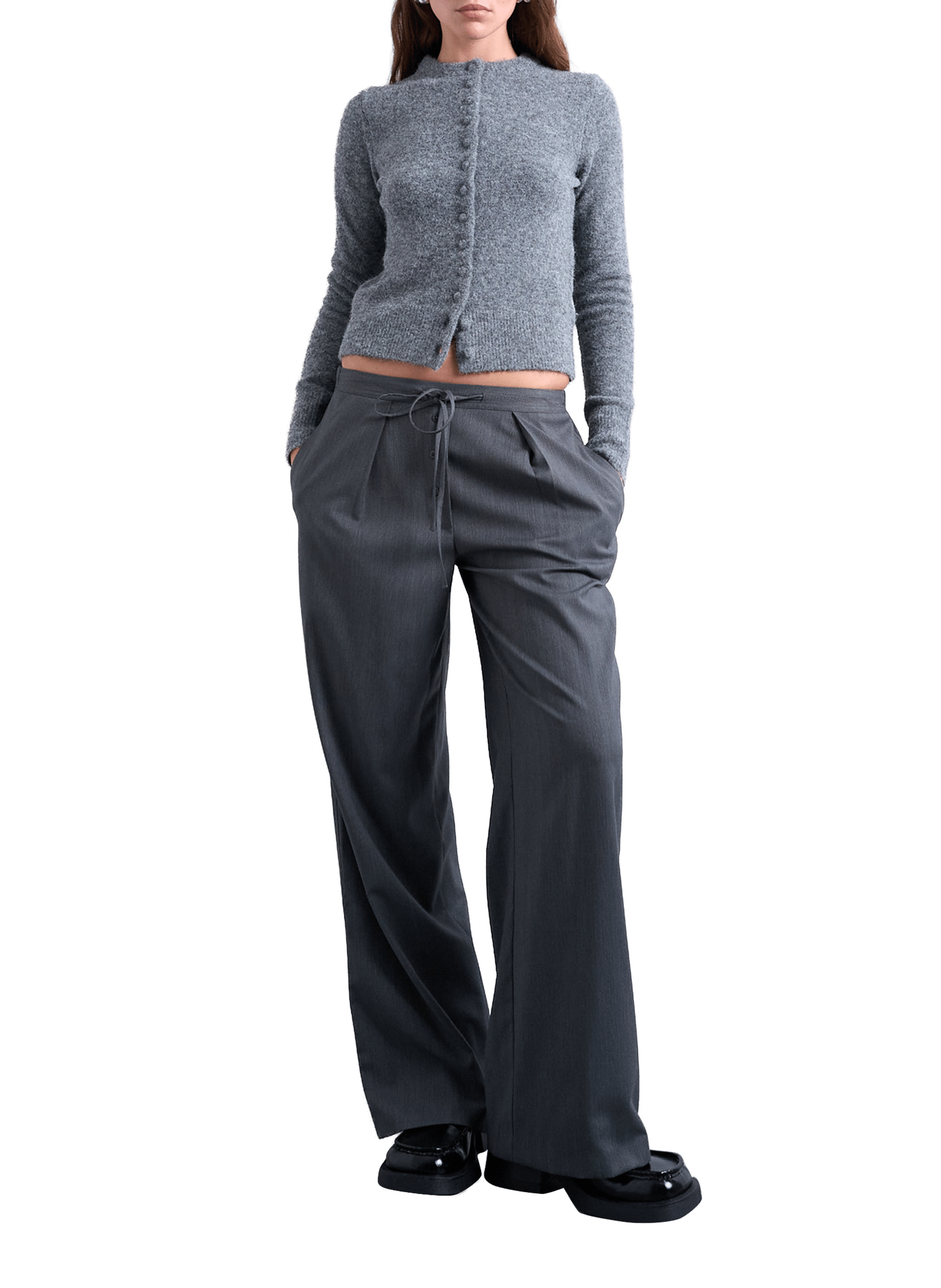 Cardigan en maille  TOPSHOP Gris