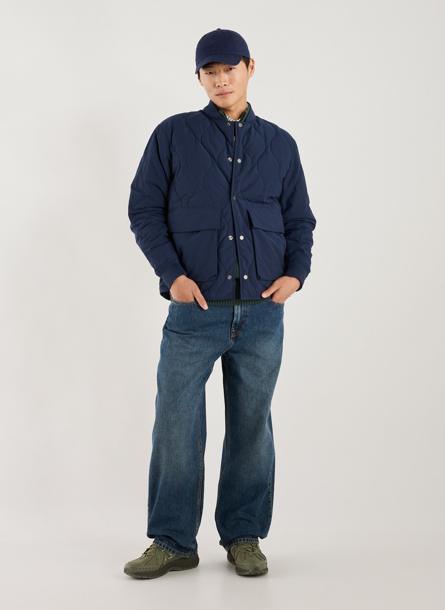 Straight jacket in blended cotton TIMBERLAND Blue