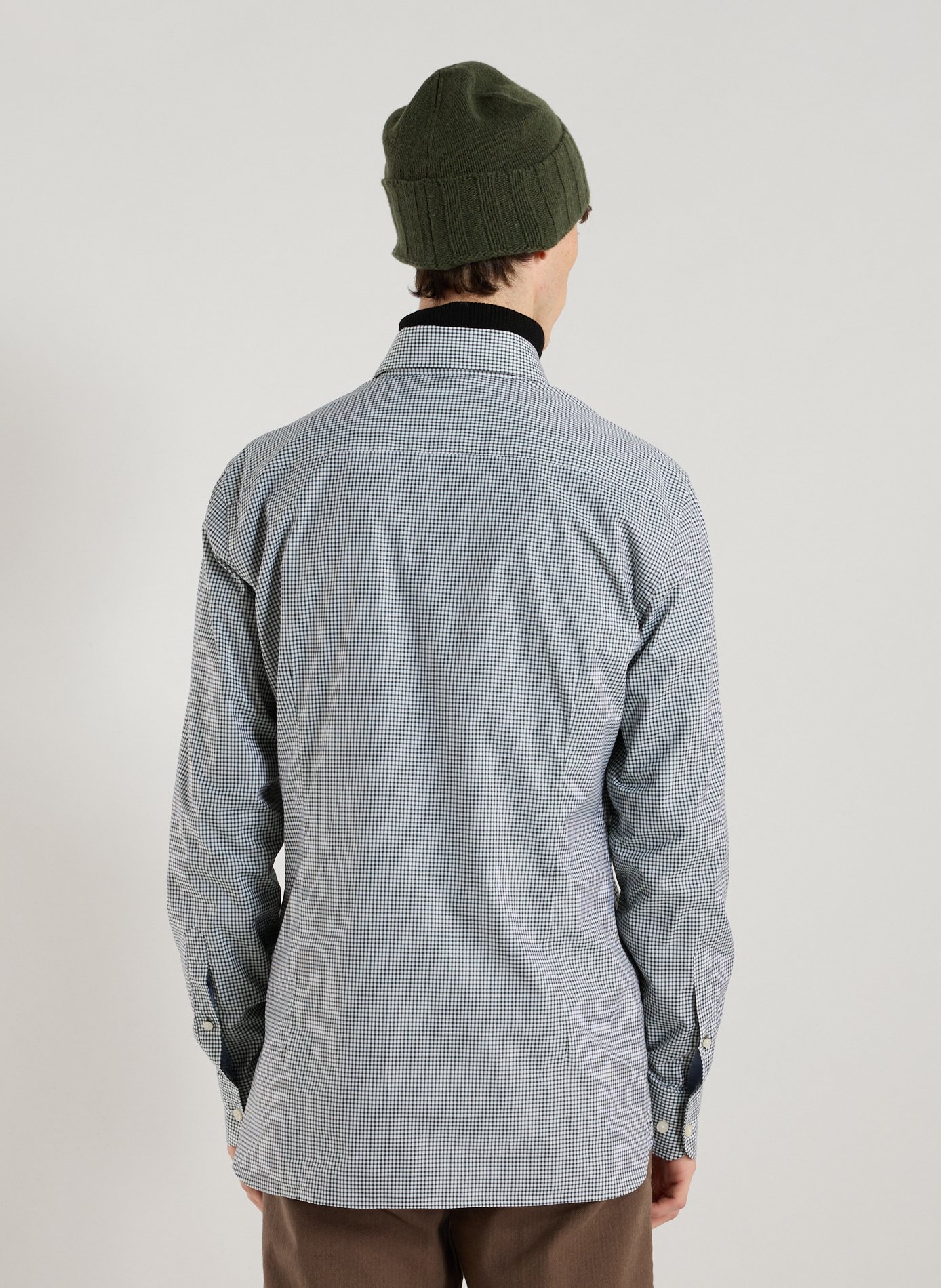 Chemise à carreaux en coton HACKETT Vert