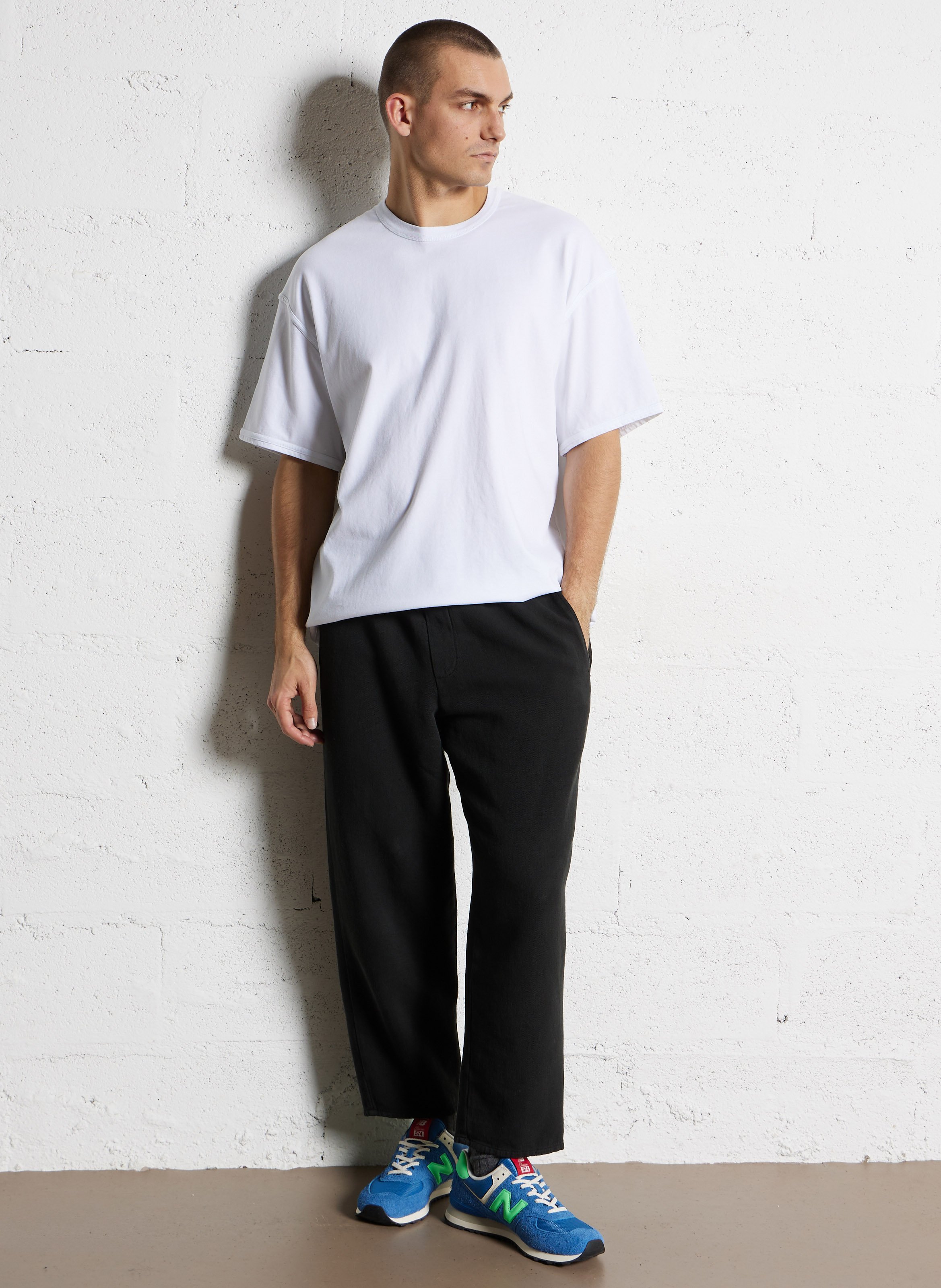 Jogging droit taille élastiquée uni afaz AMERICAN VINTAGE Noir