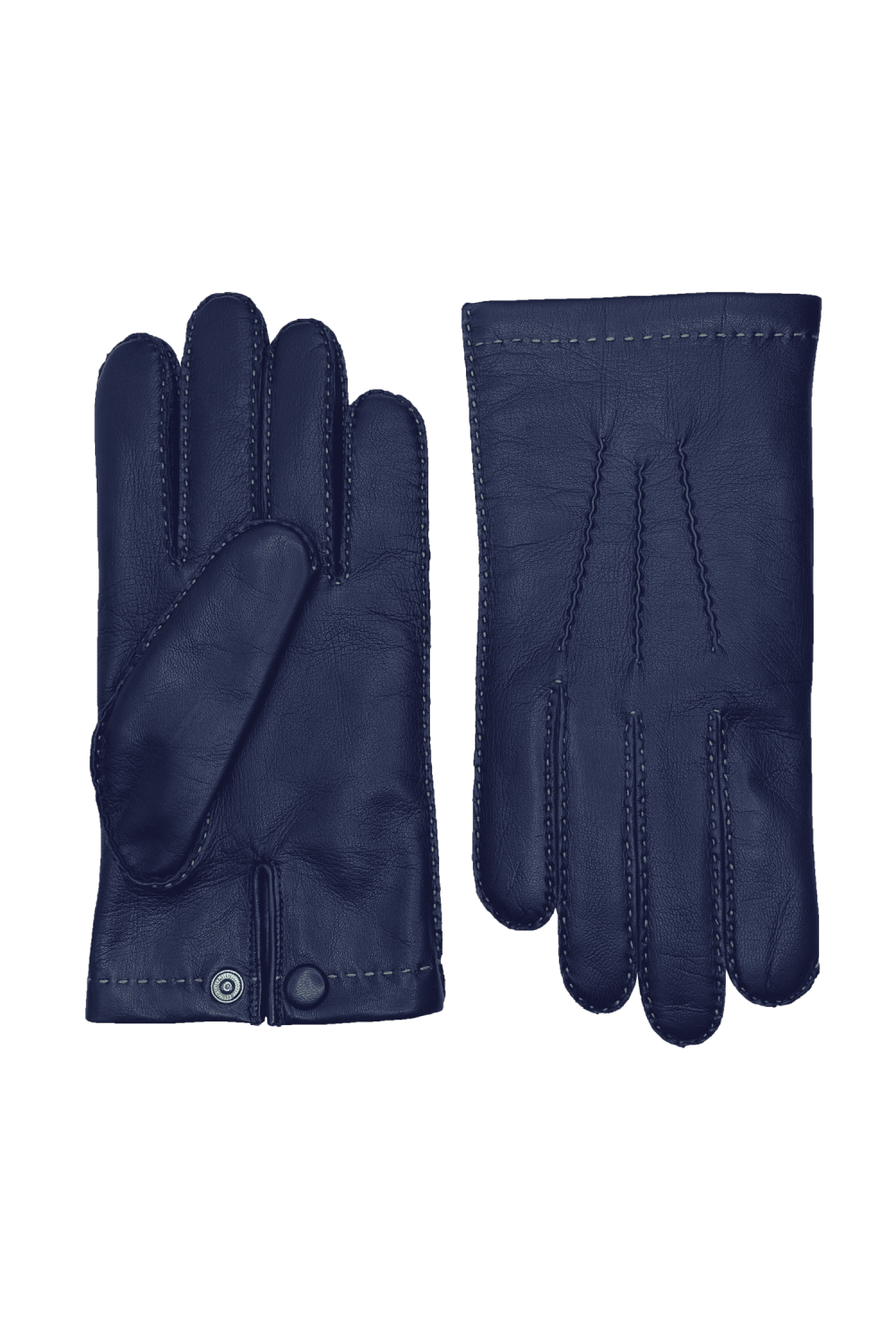 Gants odilon homme cuir doublés cachemire AGNELLE Bleu
