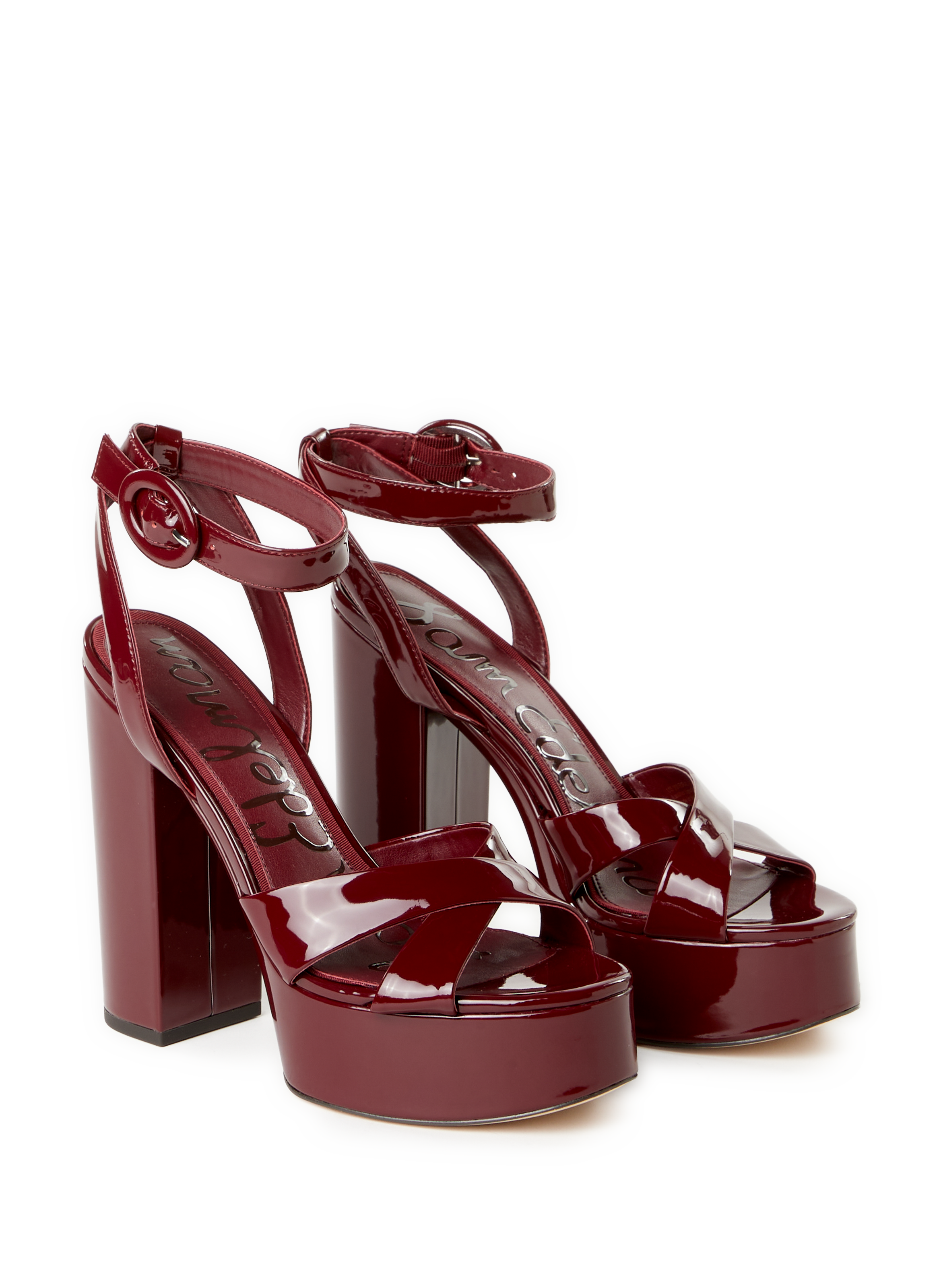 Escarpins vernis en cuir SAM EDELMAN Rouge