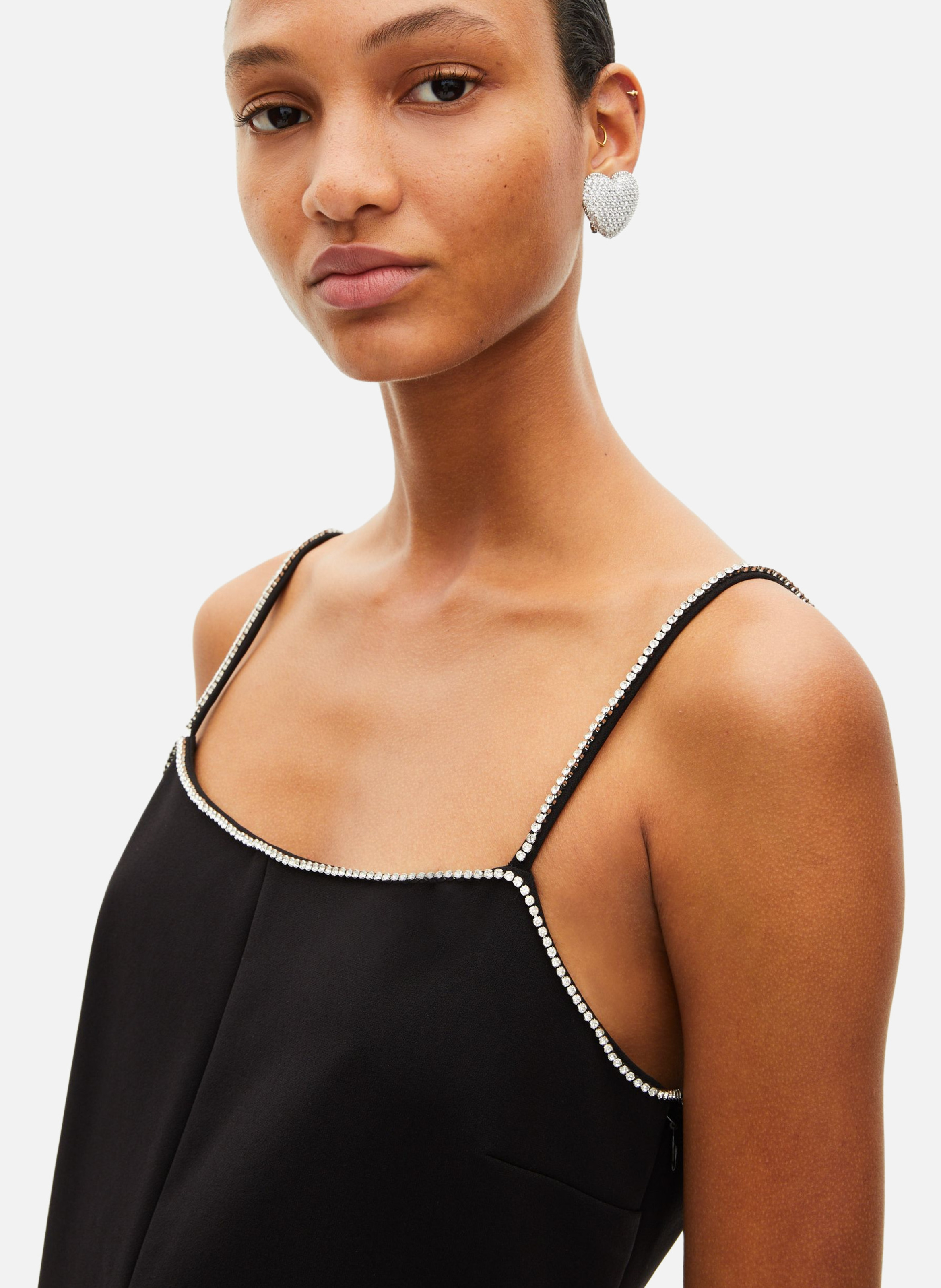 Robe courte avec détails de strass THE KOOPLES Noir