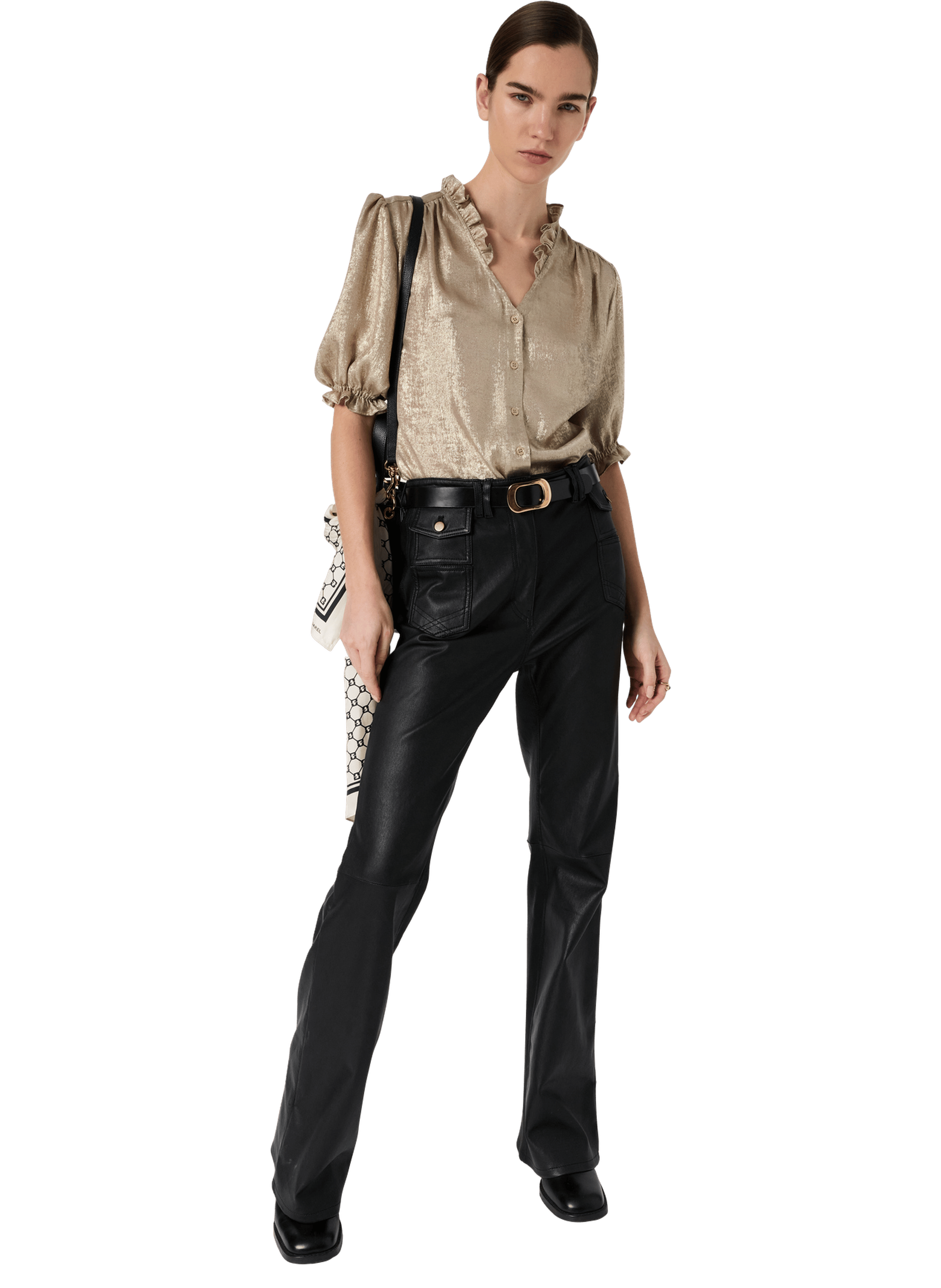 Chemise dorée à volants - ceva GERARD DAREL Doré