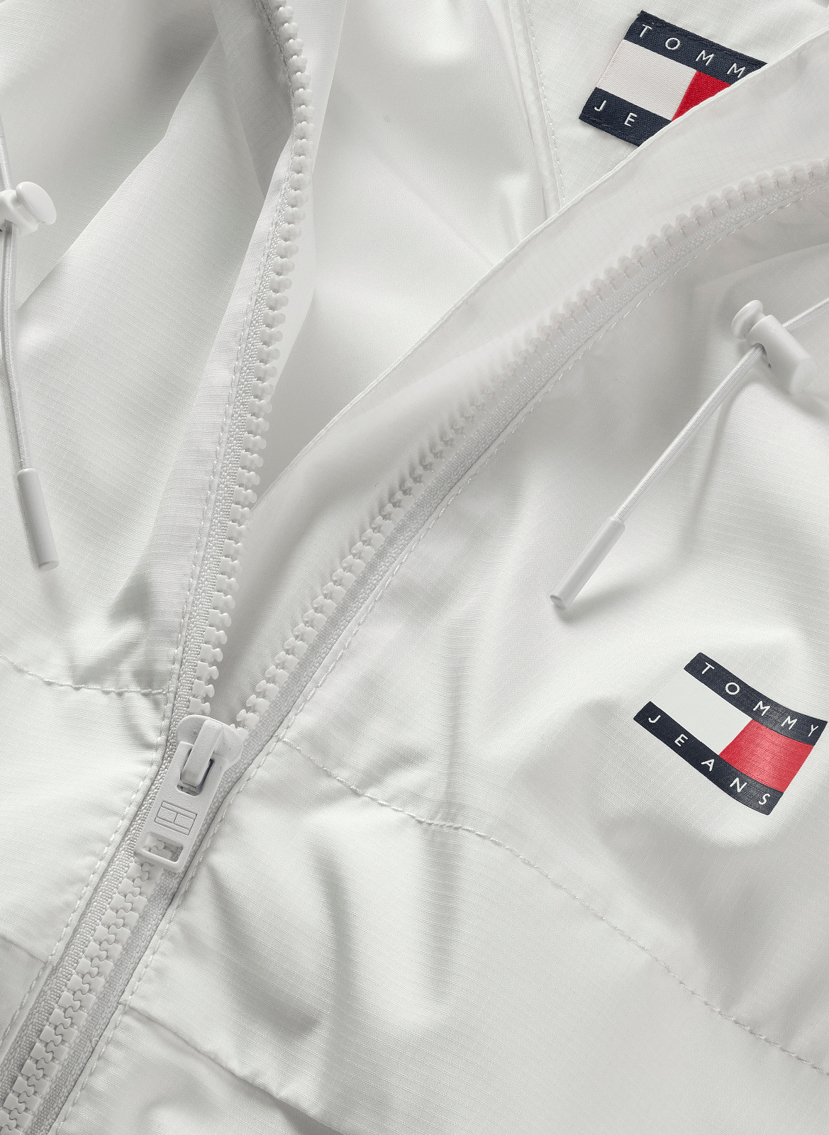 Hooded windbreaker TOMMY HILFIGER White