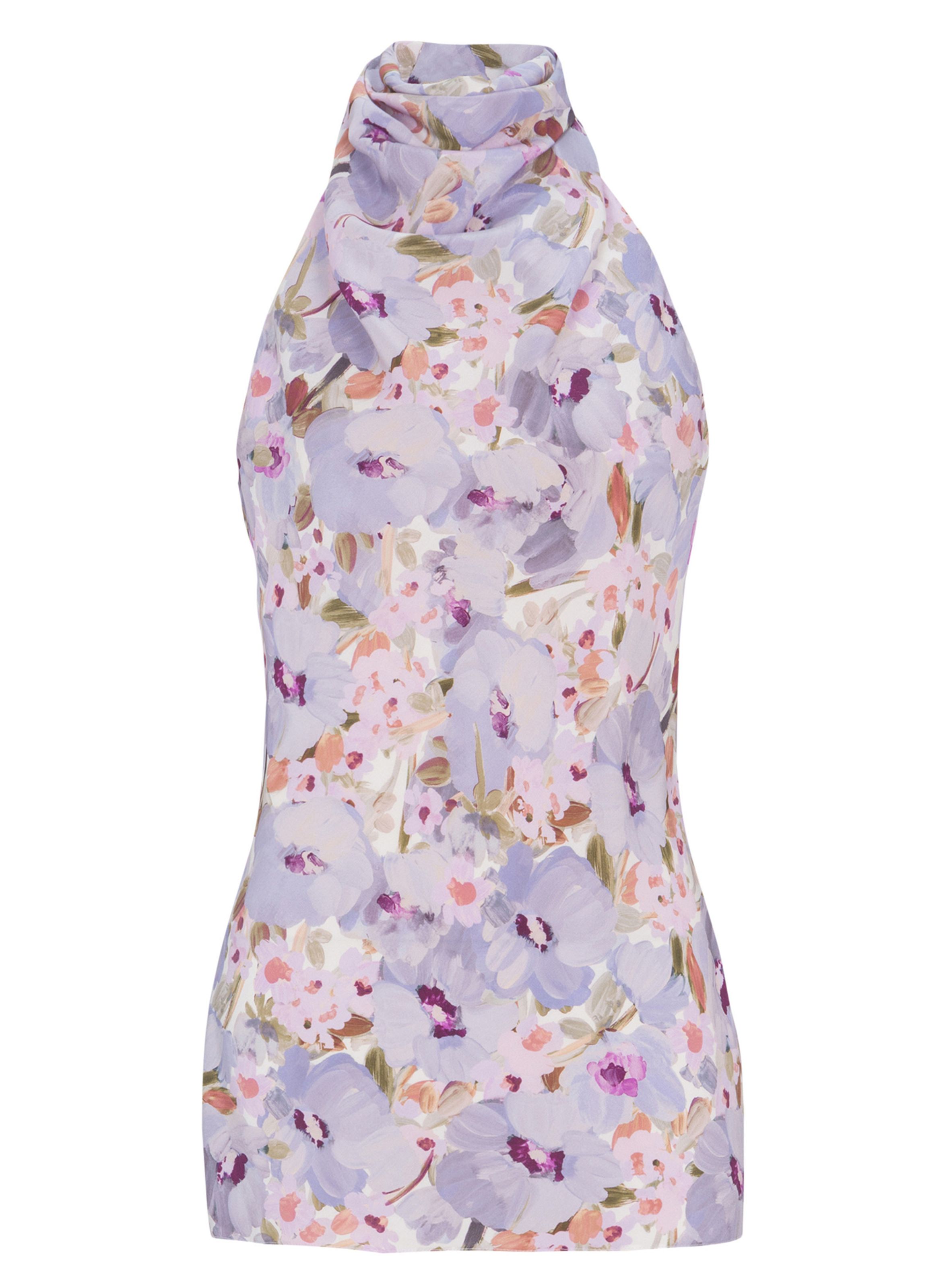 Top sans manche à imprimé poppi flower BALMAIN Multicolore