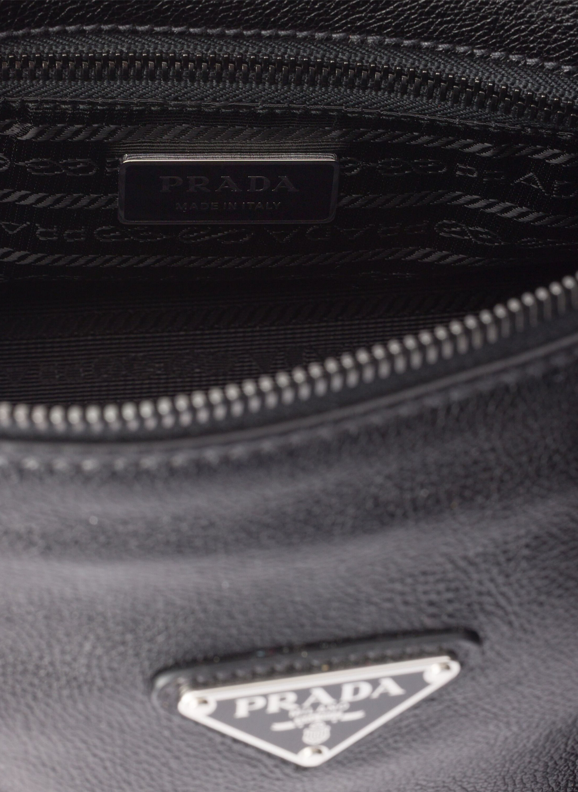 Cabas prada bonnie en cuir vieilli de taille moyen PRADA Noir