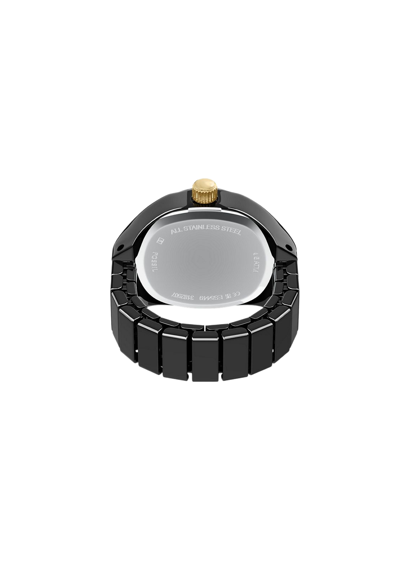 Montre Ring en acier FOSSIL Noir