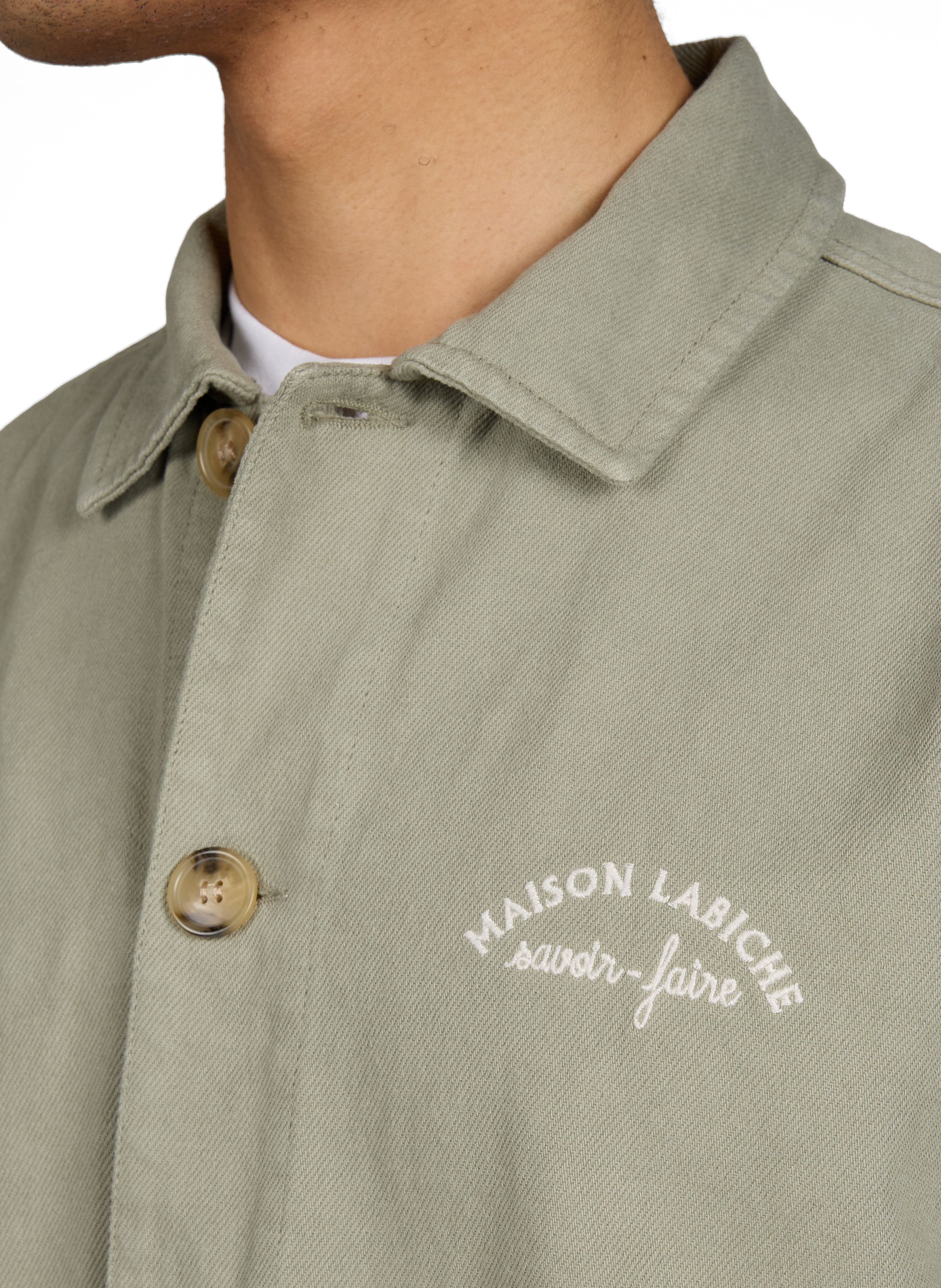 Sebasto lightweight jacket in cotton twill MAISON LABICHE Green