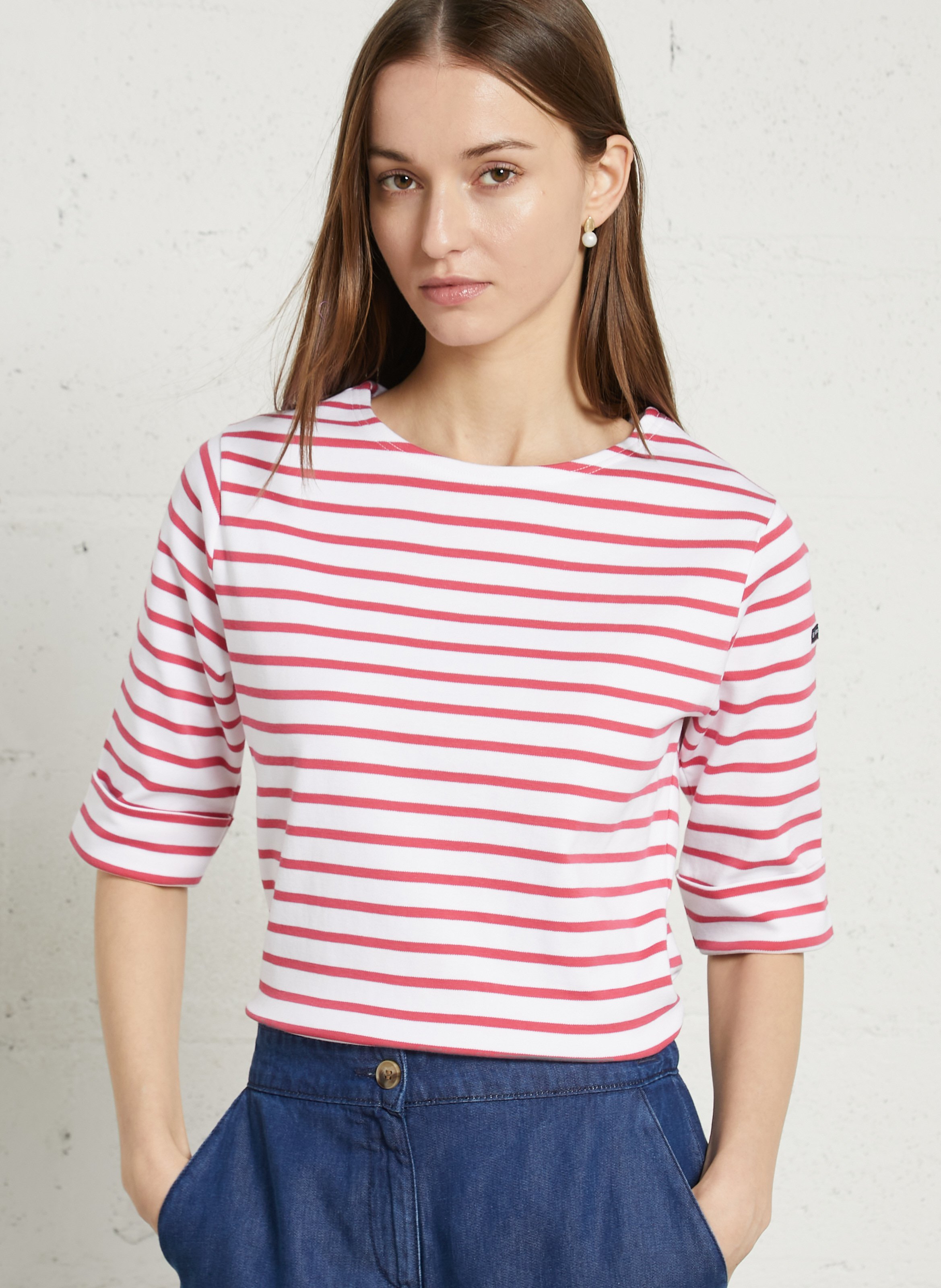 Marinière col bateau en coton épais cancale ARMOR-LUX Blanc