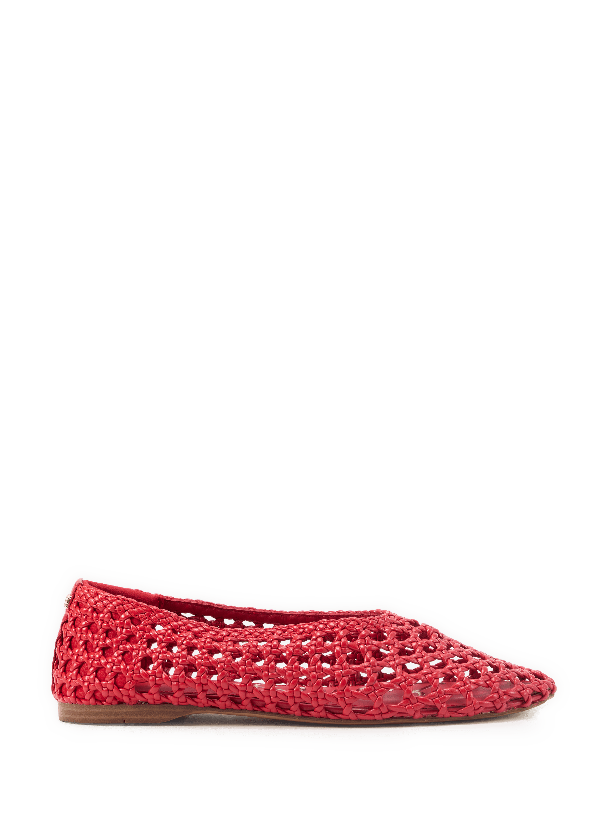 Textured leather Sila ballet flats SAM EDELMAN Red