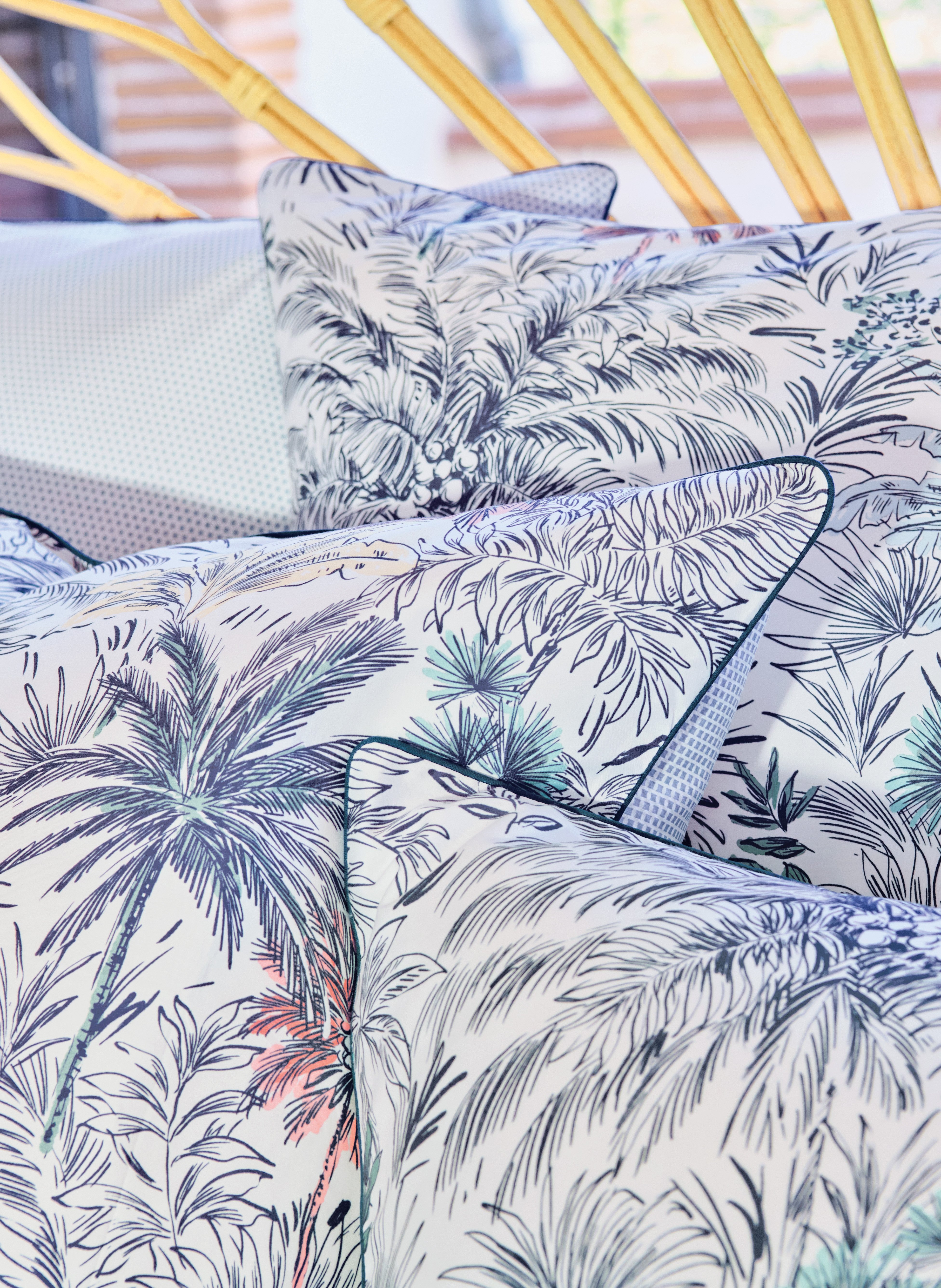 Taie d'oreiller vue mer ANNE DE SOLENE Bleu