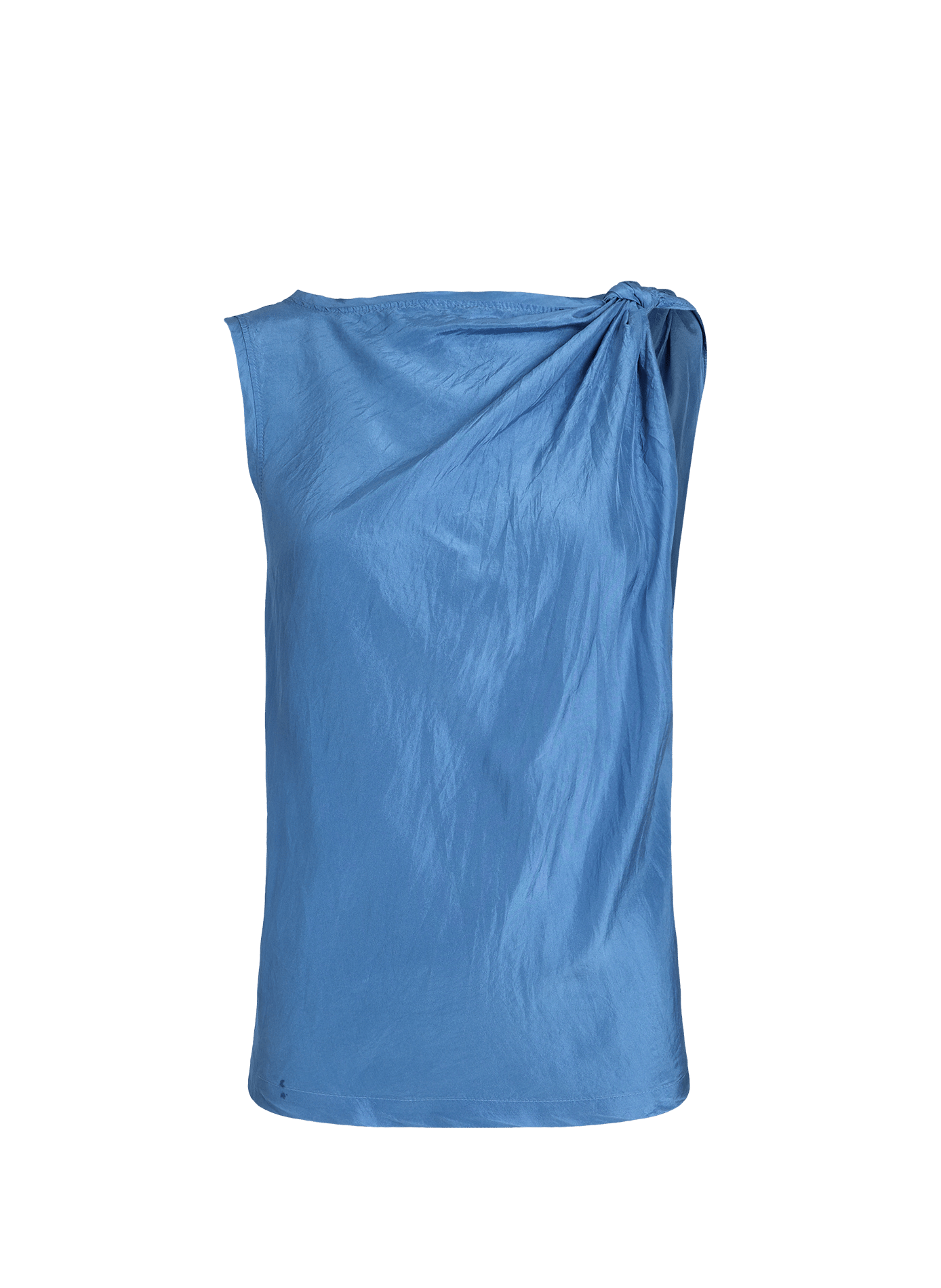 Sleeveless silk top TELA Blue