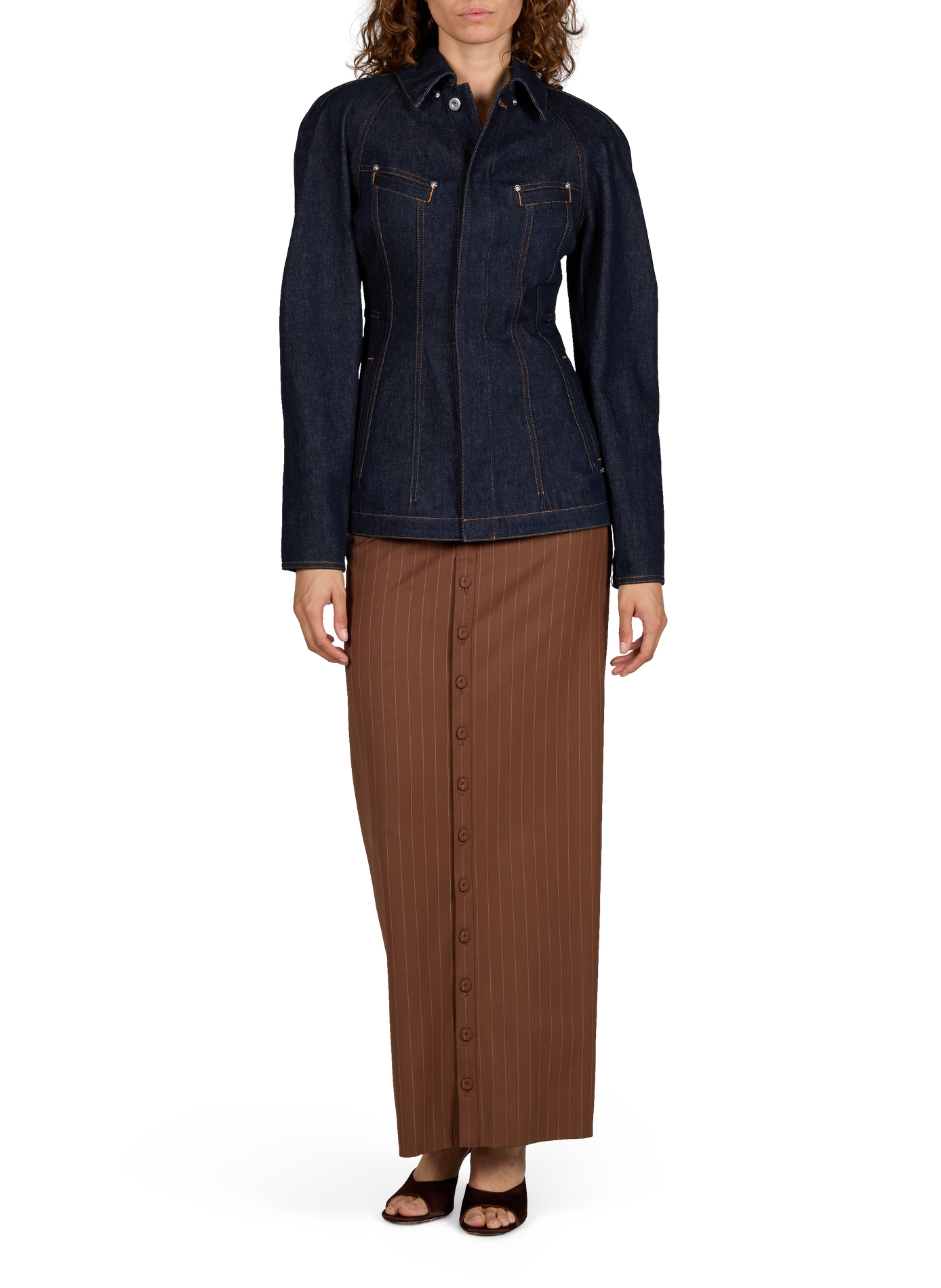 Veste en jean cintrée JEAN PAUL GAULTIER Bleu