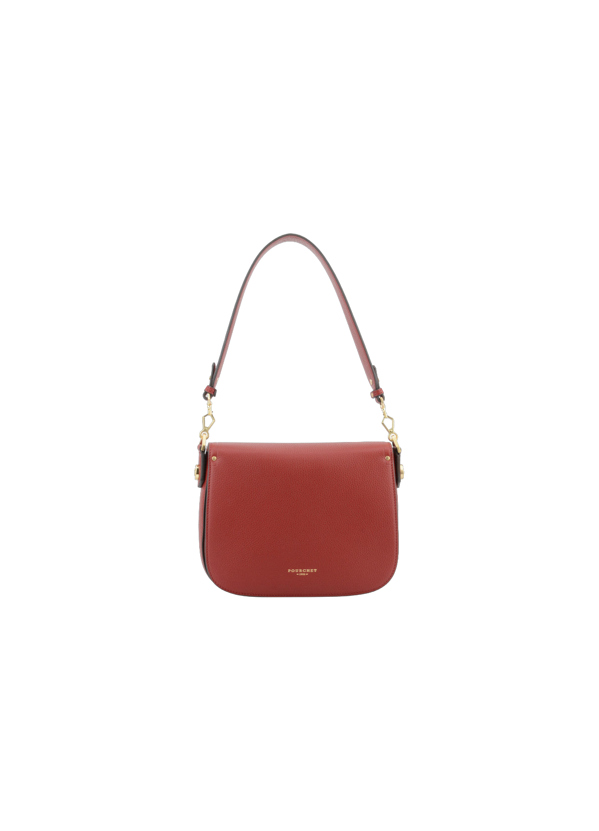 Sèvres | sac porté main et épaule mm en cuir de vachette POURCHET Rouge