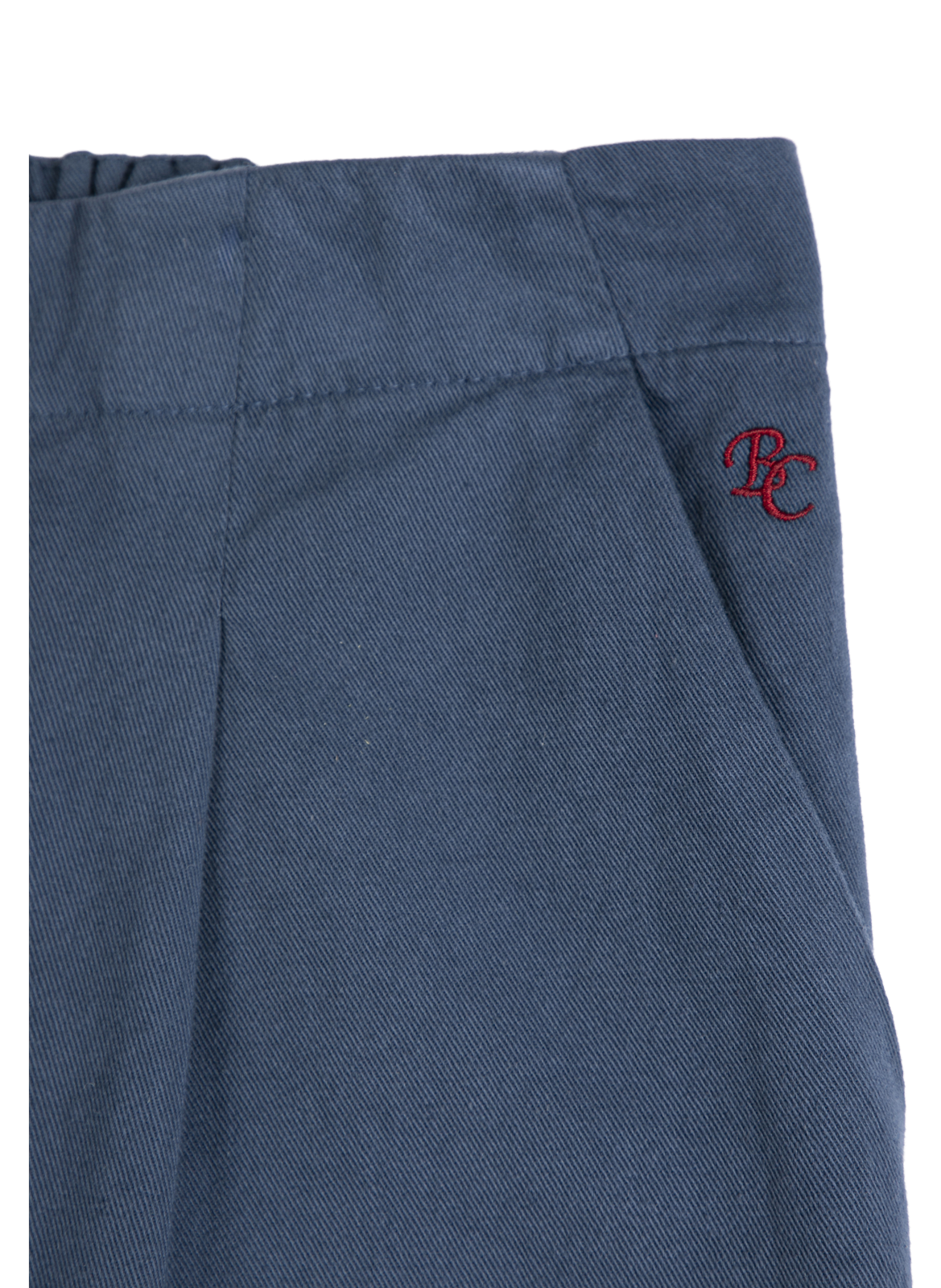 Pantalon droit à plis en coton BOBO CHOSES Bleu