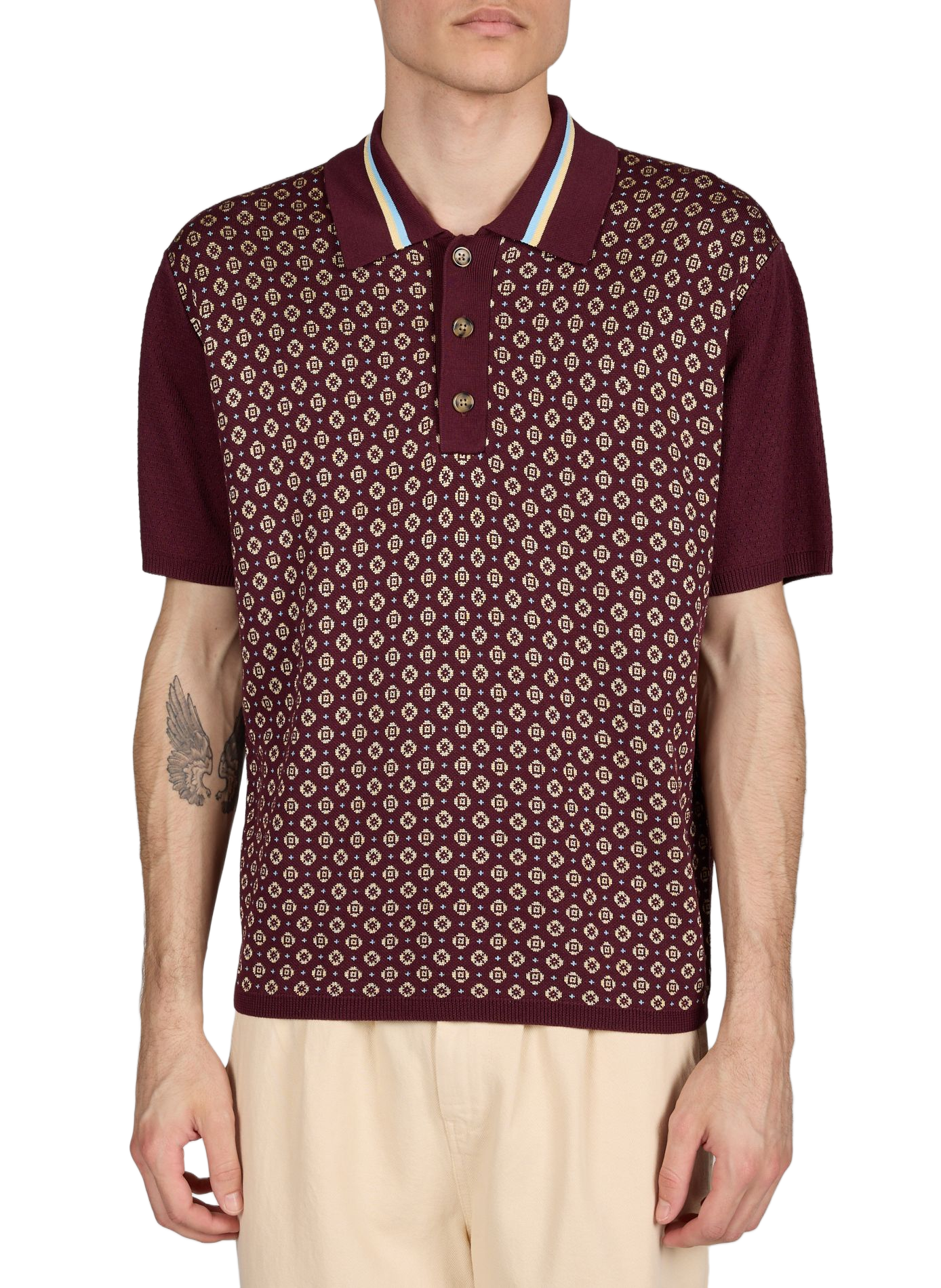 Short sleeve cotton polo shirt DROLE DE MONSIEUR Red