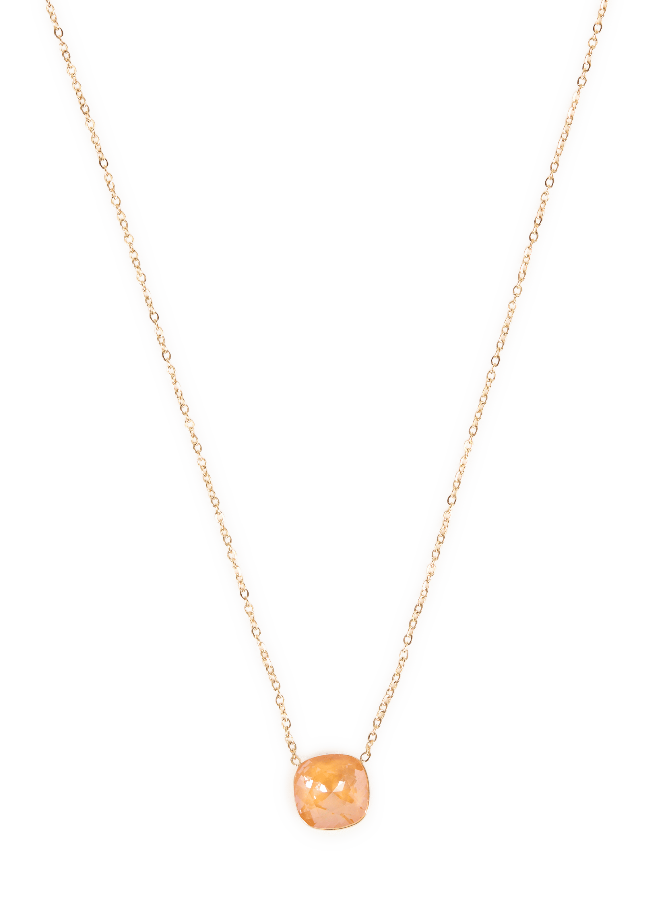 Collier avec pendentif cristal AU PRINTEMPS PARIS Orange