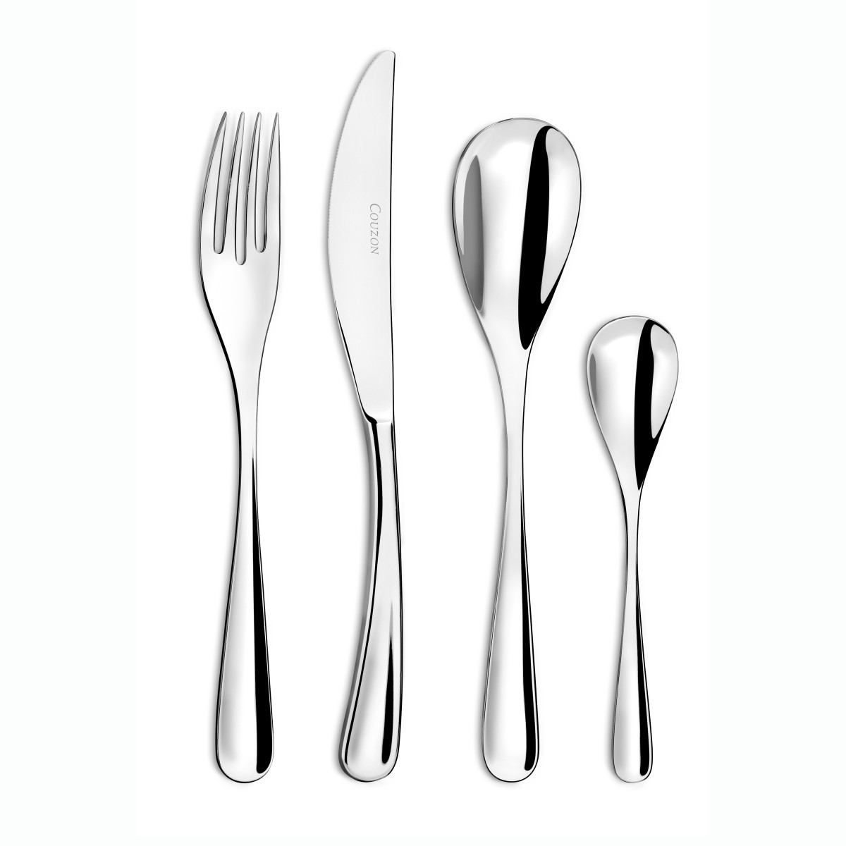 Eole - 24 couverts de table avec support de rangement nomade COUZON Argent