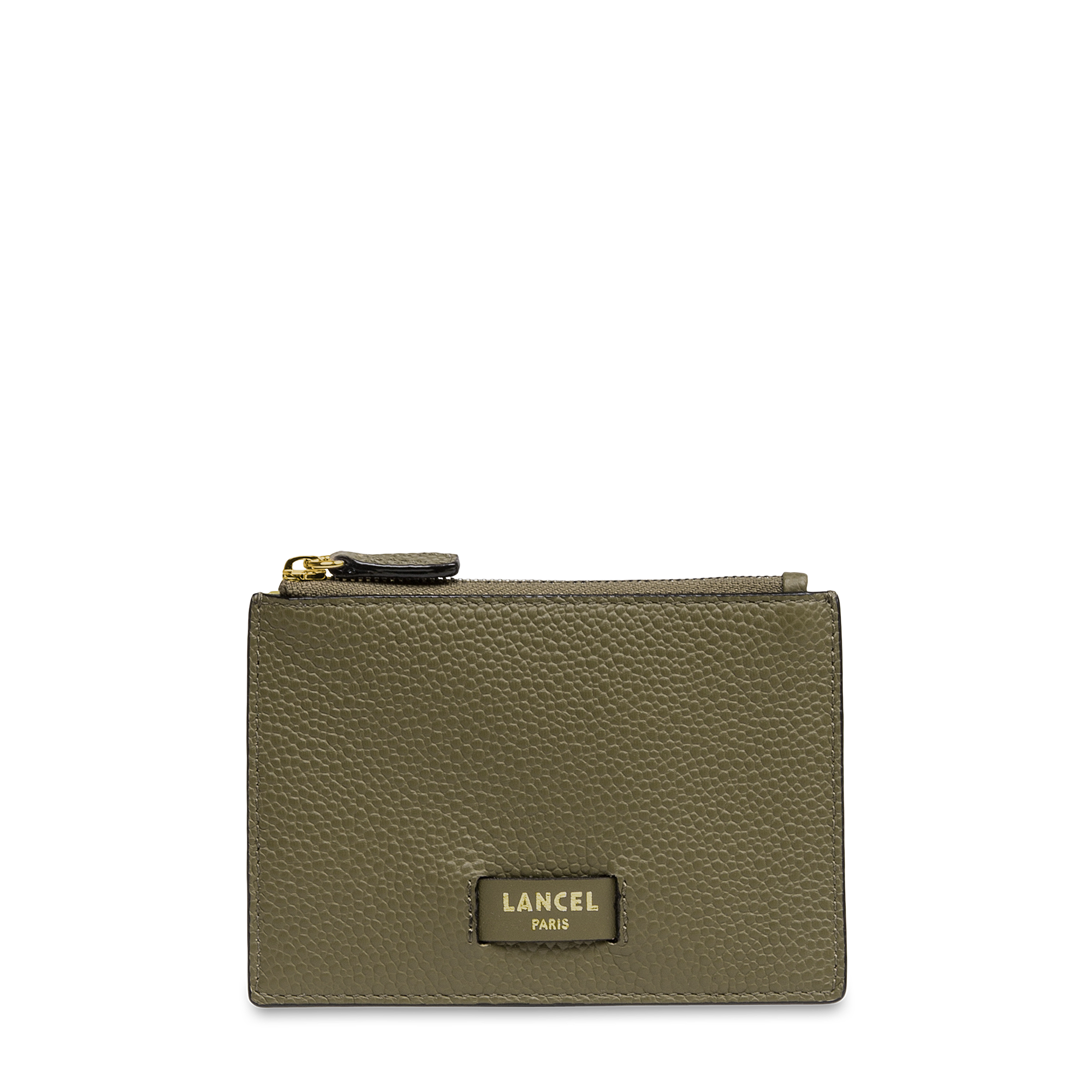Large zippered card holder ninon by lancel in leather LANCEL Green