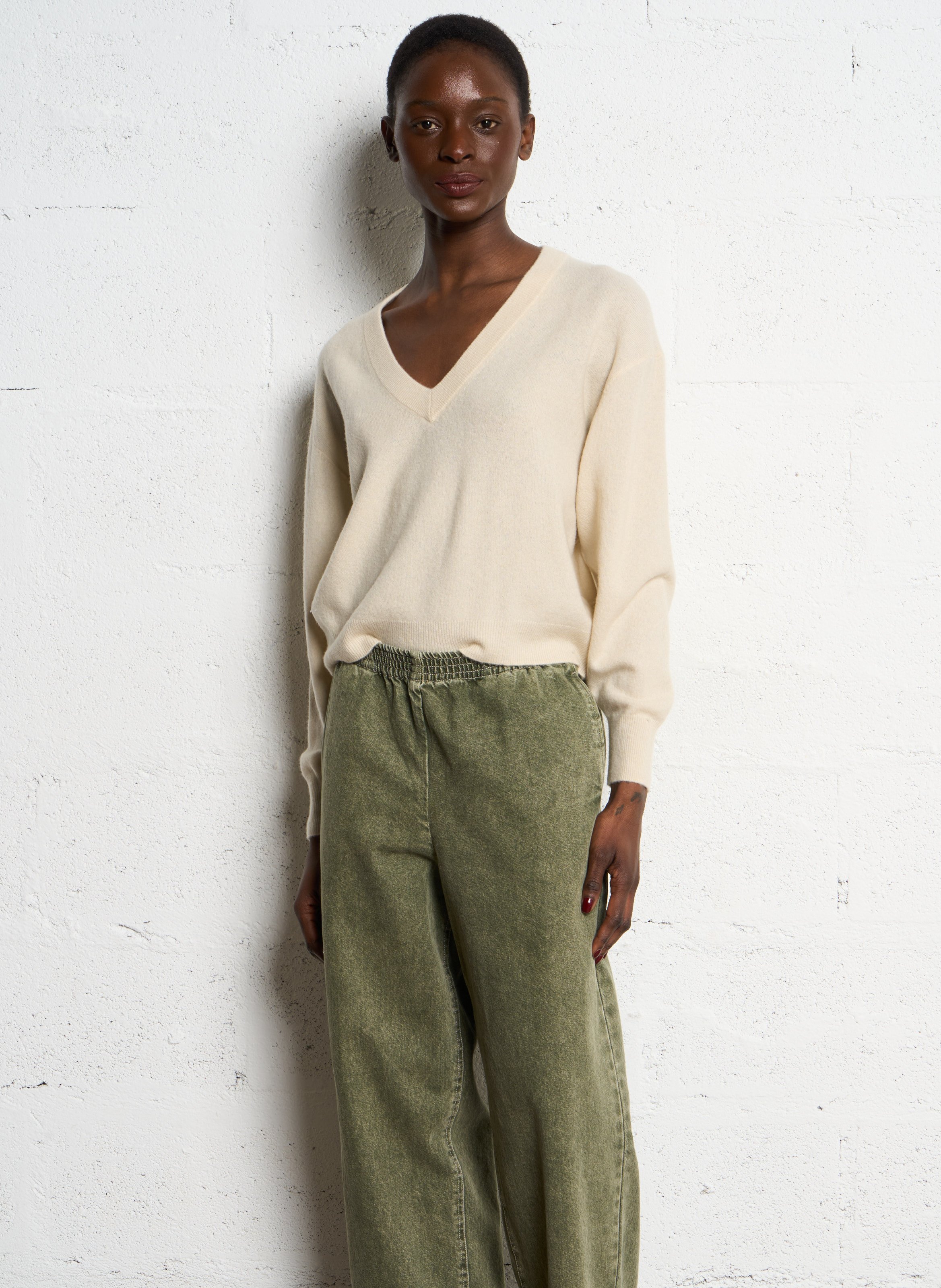 Jean large en coton mélangé uzatown AMERICAN VINTAGE Vert