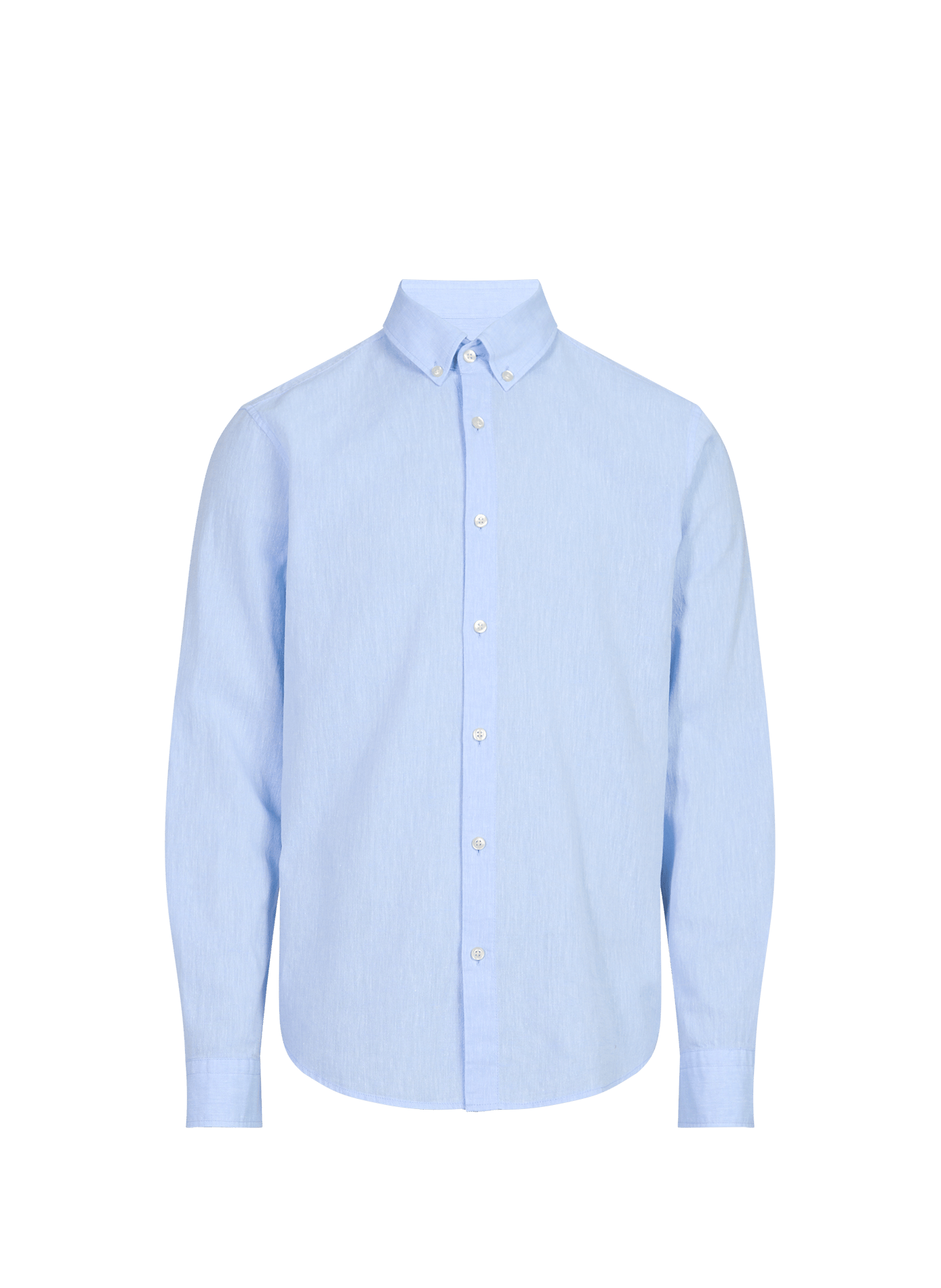 Corey straight shirt in cotton and linen STRELLSON Blue